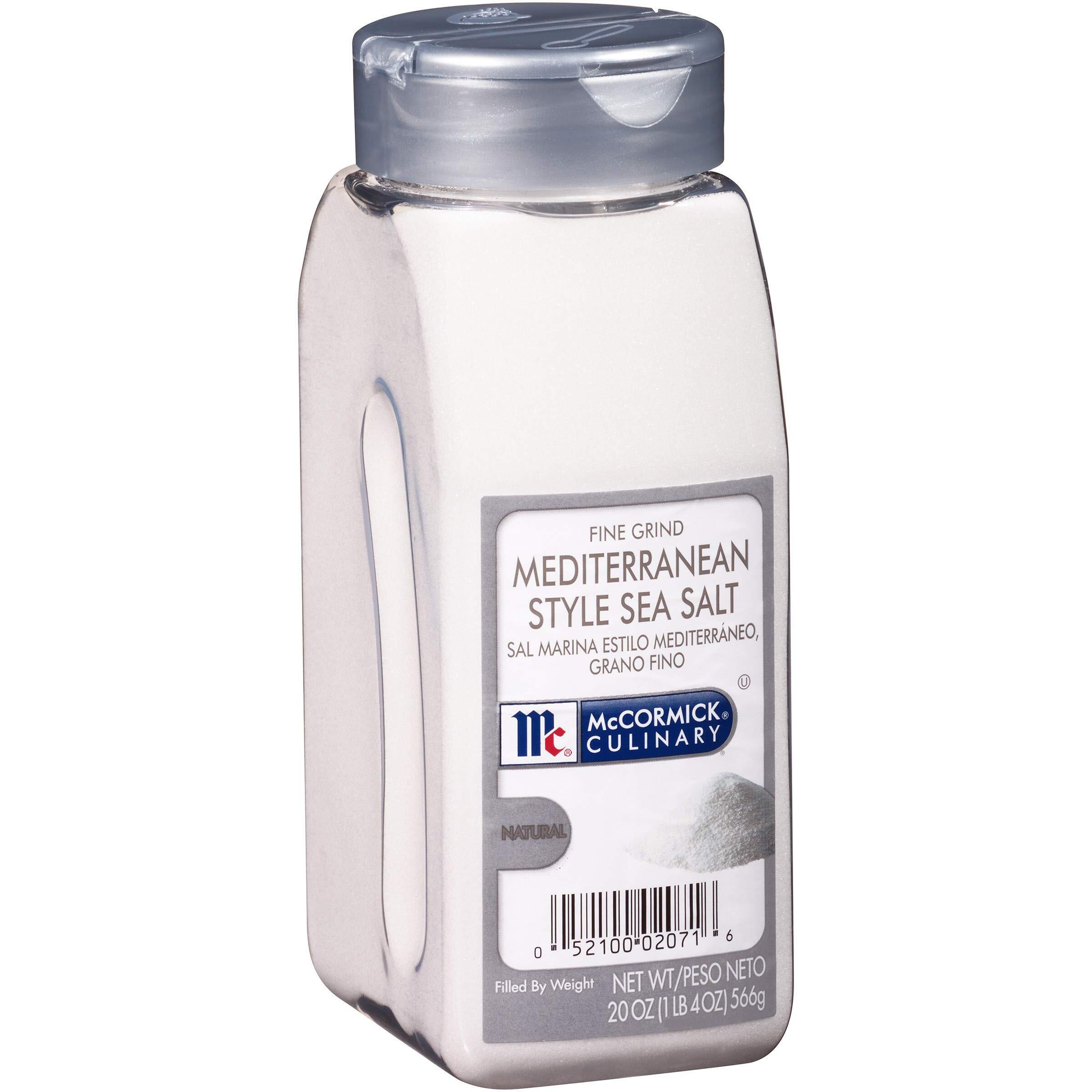 Mccormick Culinary Fine Grind Mediterranean Style Sea Salt, 20 Oz - One 20 Ounce Container Of Mediterranean Sea Salt For Cooking, Perfect In Rubs, Marinades And Sauces