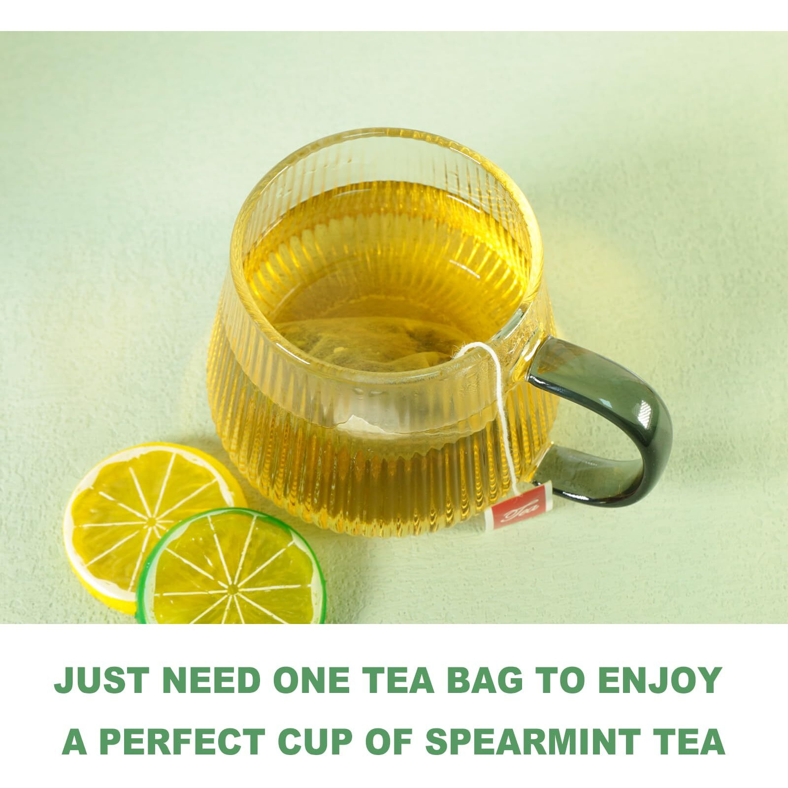 Tearelae - Spearmint Tea - 1.5G X 50 Count - 100% Pure Spearmint Leaves Tea Bag - Non-Gmo - Naturally Caffeine-Free Herbal Tea - Support Digestion & Natural Breath Freshener