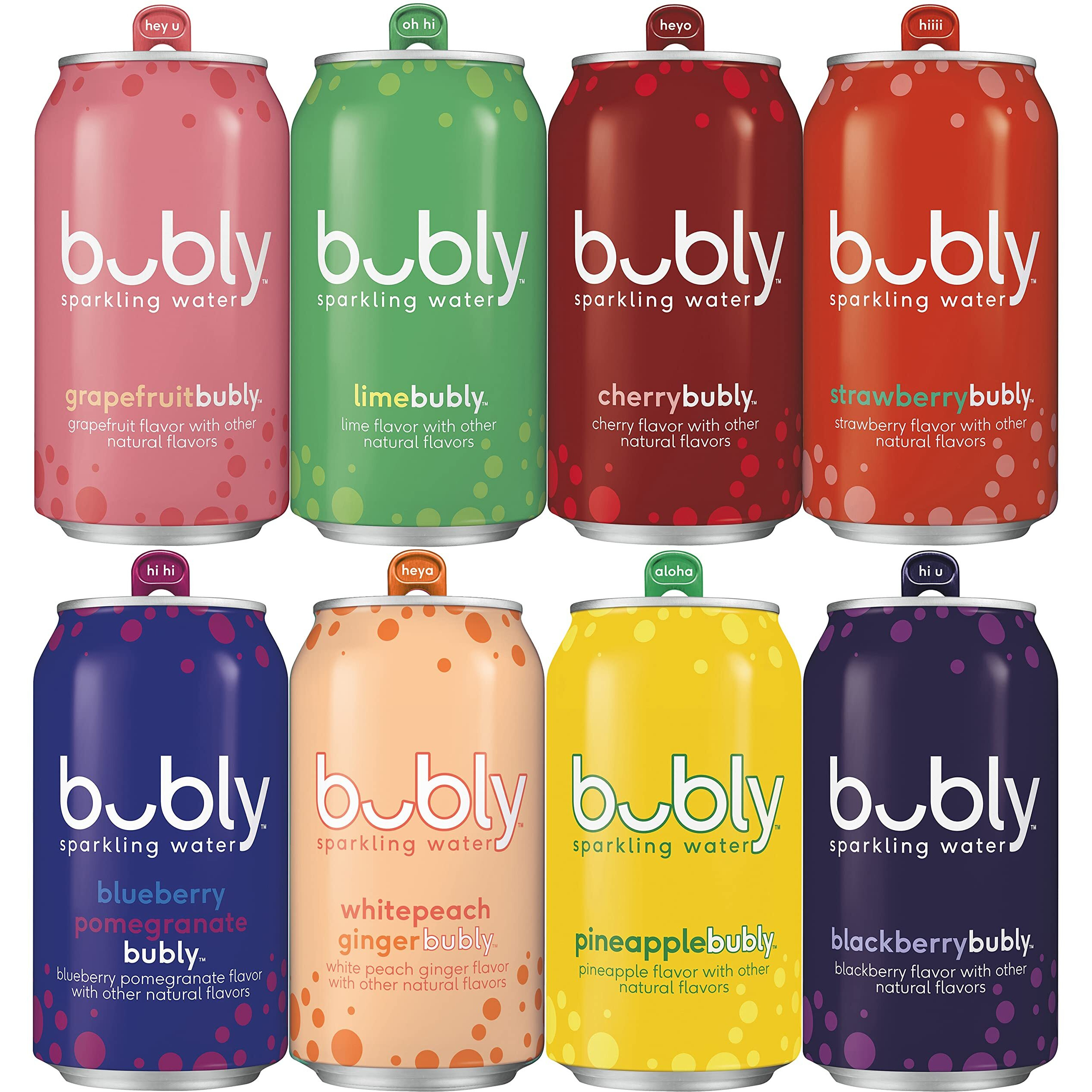 Bubly Sparkling Water Fizzy Sampler Variety, 12 Fl Oz (Pack Of 18)