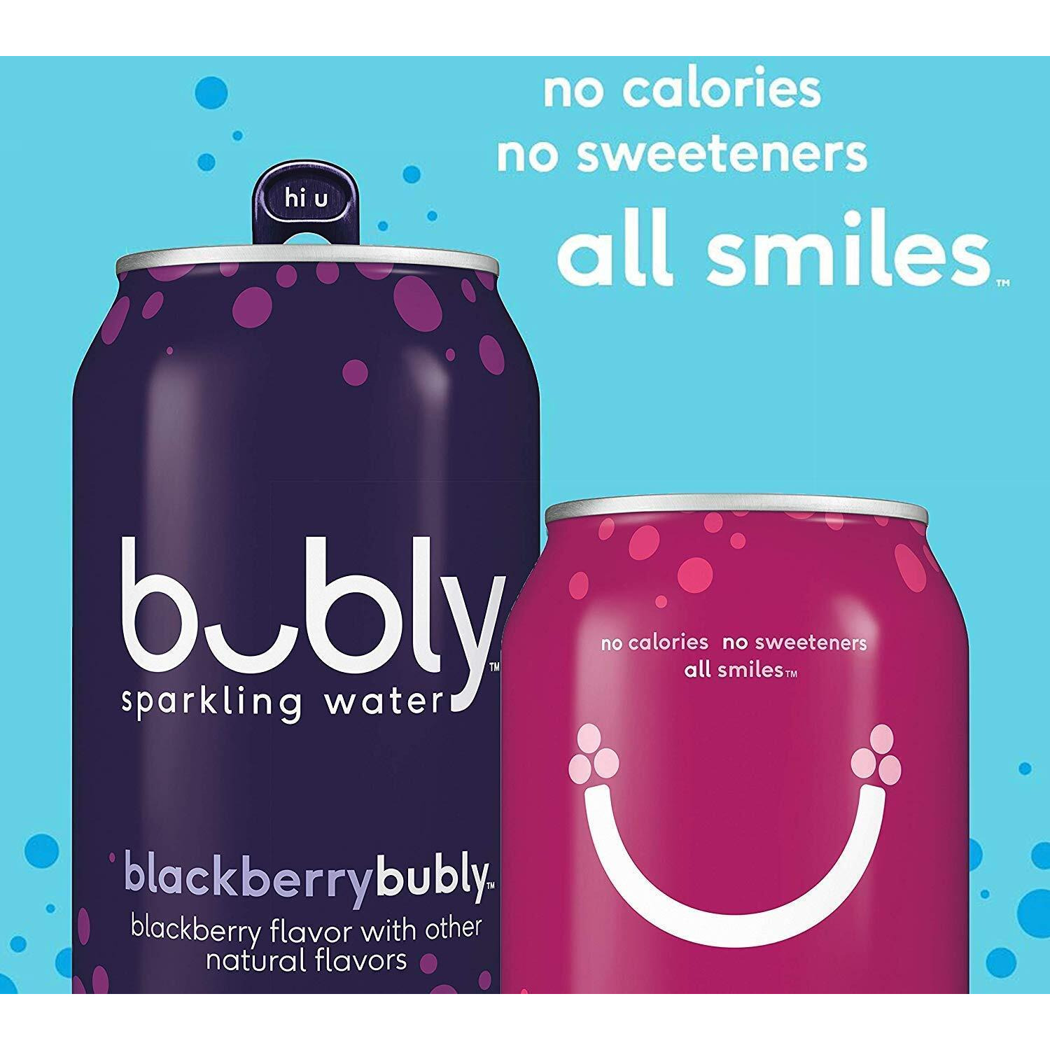 Bubly Sparkling Water Fizzy Sampler Variety, 12 Fl Oz (Pack Of 18)