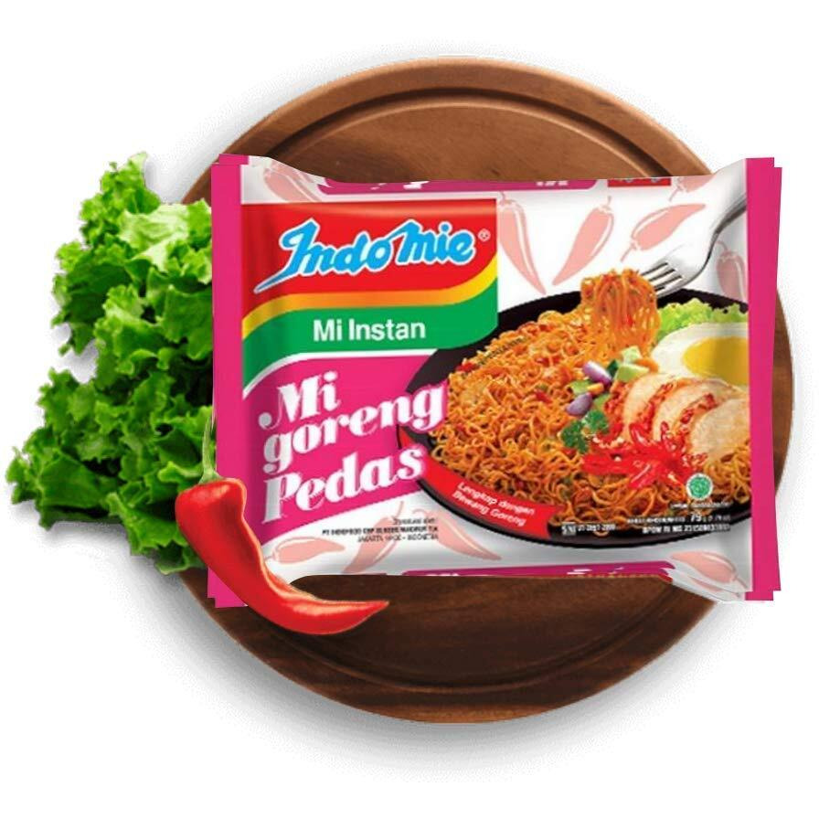 Indomie Foods Mi Goreng Instant Noodles, Halal Certified, Hot & Spicy Flavor, 10 Count (Pack Of 1)