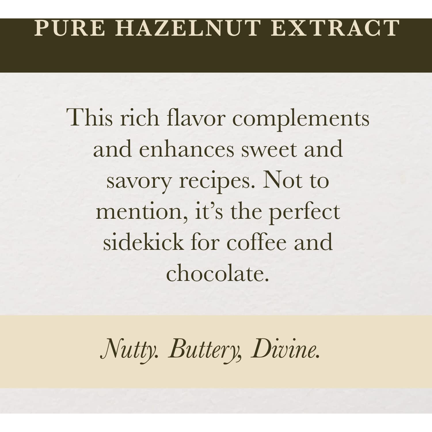 Cook's, Pure Hazelnut Flavor, Perfect For Baking And Cooking, Certified Kosher, Gluten Free, Allergen Free, Vegan, 8 Oz