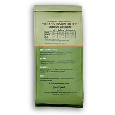 Tieman's Fusion Coffee, Low Acid Dark Roast, Ground, 10-Ounce Bag