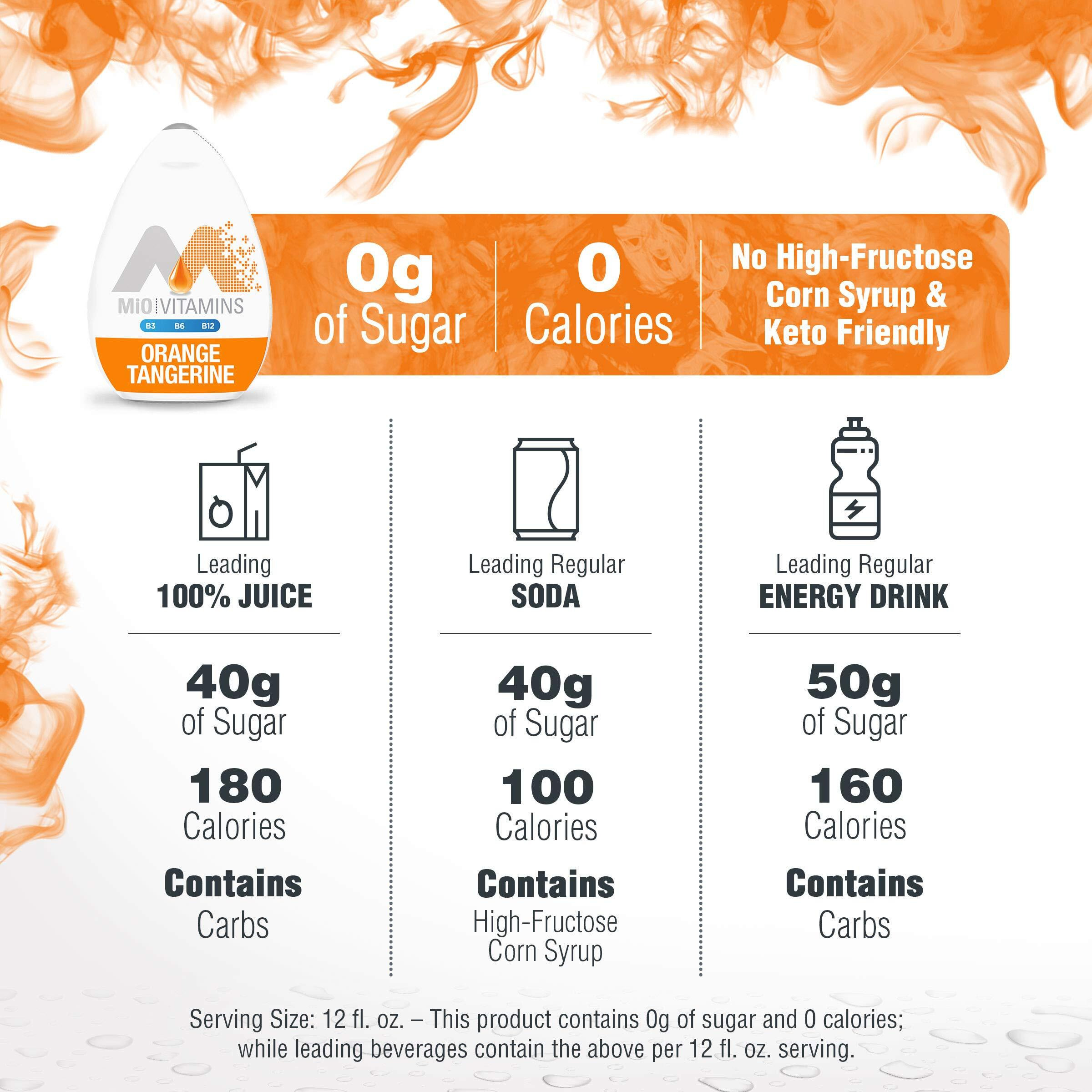 Mio Vitamins Orange Tangerine Naturally Flavored Liquid Water Enhancer 8 Count 3.24 Fl Oz