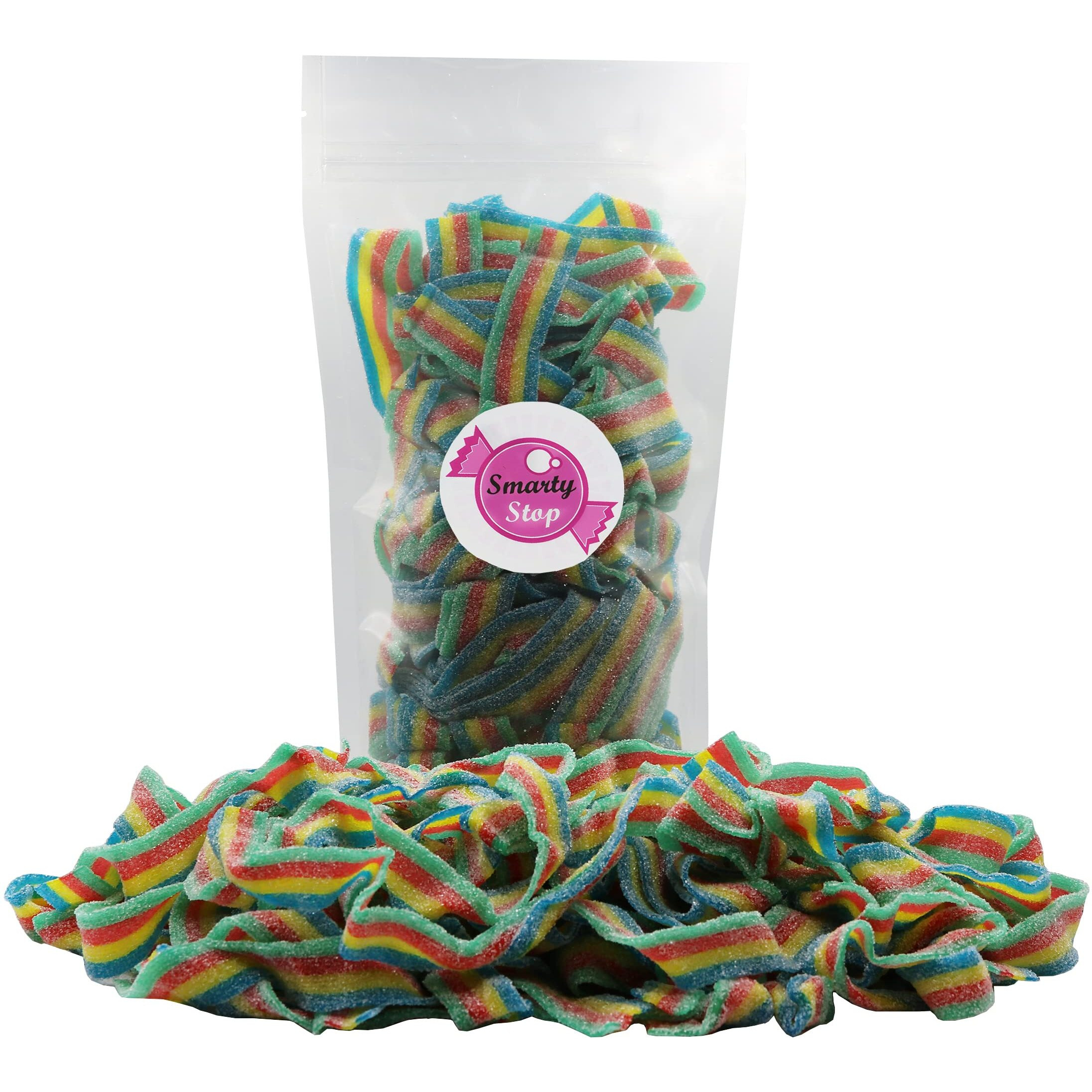 Smarty Stop All Flavor Sour Candy Belts (Rainbow, 1 Pound (Pack Of 1))