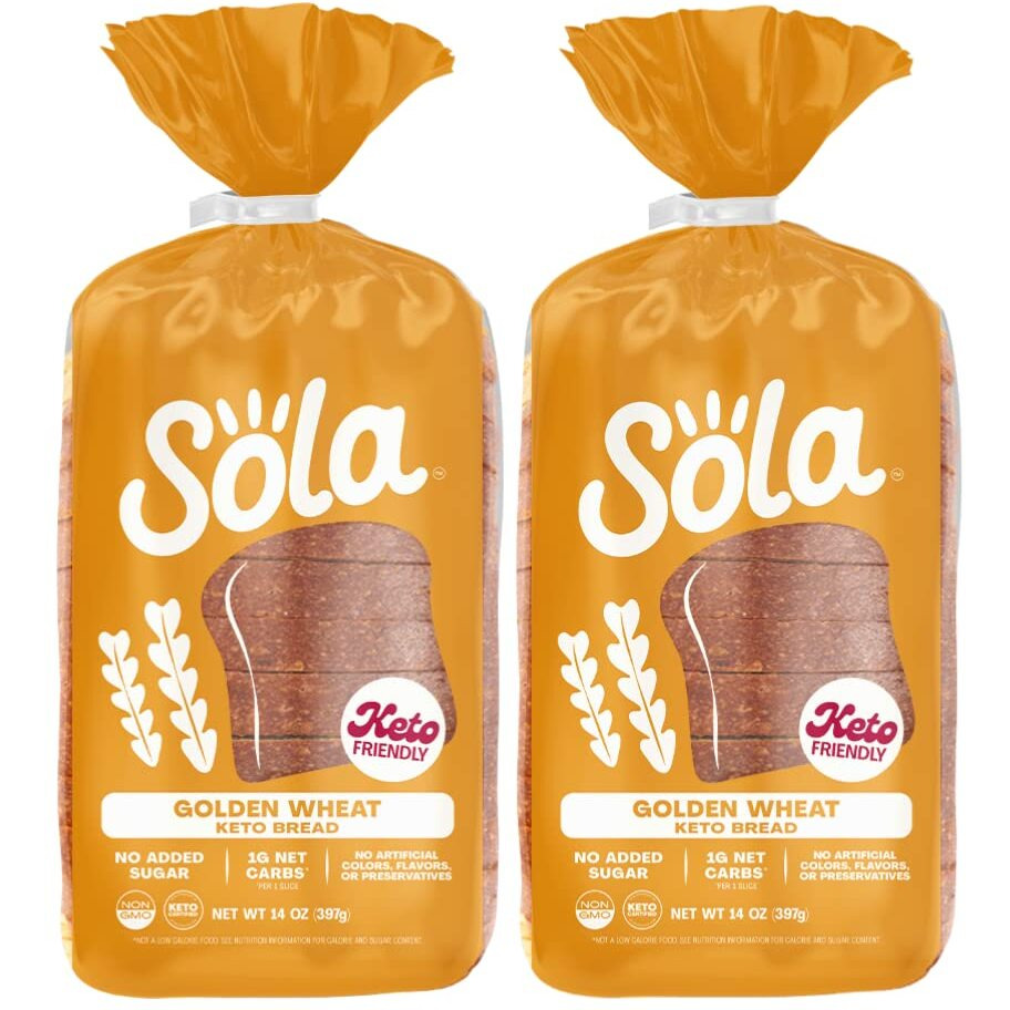 Sola Golden Wheat Bread, Non-Gmo, 14 Oz Loaf (2 Pack)