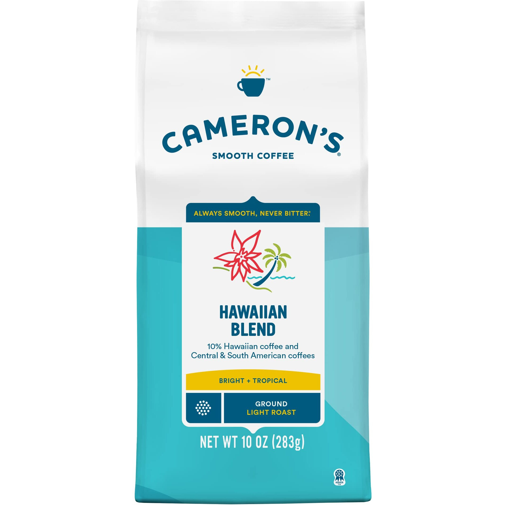 Cameron's Coffee Roasted Ground Coffee Bag, Hawaiian Blend, Package May Vary,10 Ounce