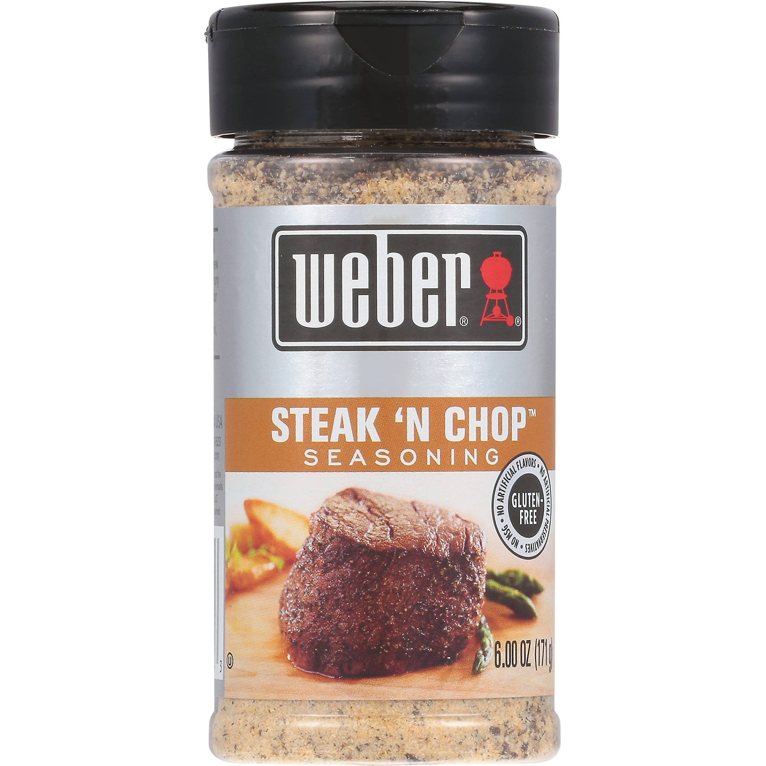 Weber Steak 'N Chop Seasoning, 6 Ounce Shaker (Pack Of 6)