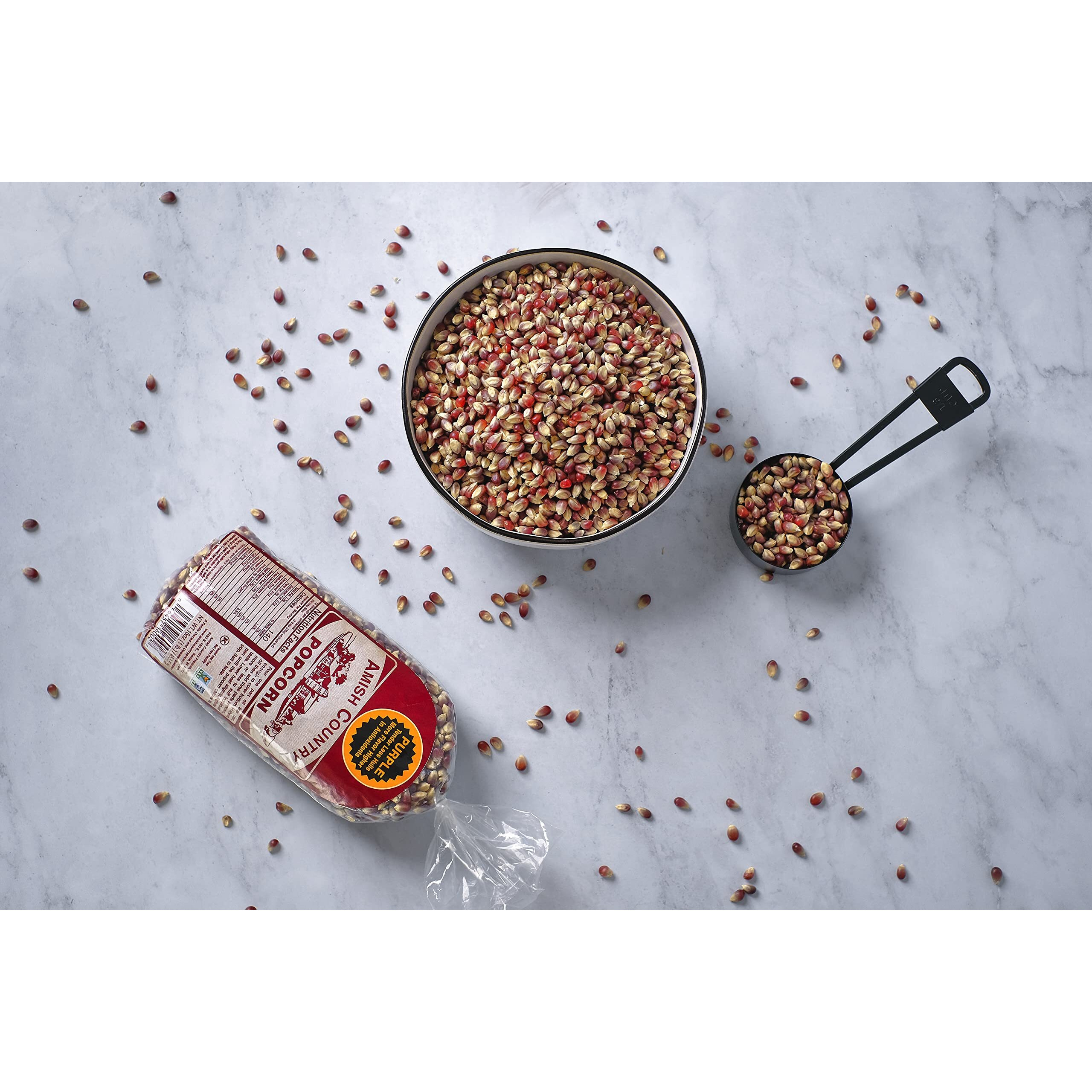 Amish Country Popcorn | 1 Lbs Bag | Purple Popcorn Kernels | Old Fashioned, Non-Gmo And Gluten Free (Purple - 1 Lbs Bag)