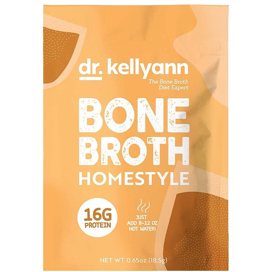 Dr. Kellyann Bone Broth Collagen Powder Packets (7 Servings, 1 Box), 16G Protein/Serving, 100% Grass-Fed Hydrolyzed Collagen Powder, Keto & Paleo Friendly