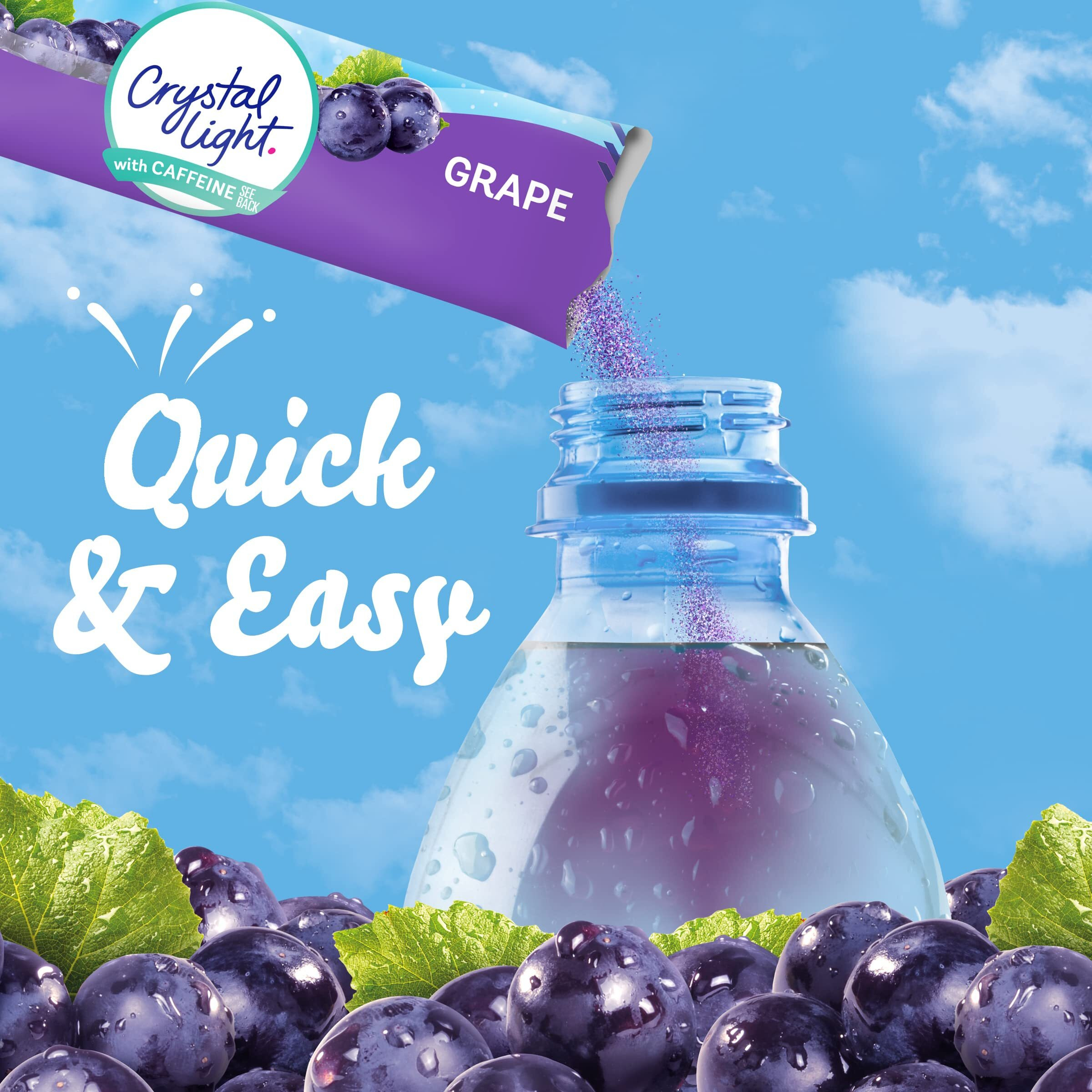 Crystal Light Sugar-Free Energy Grape On-The-Go Powdered Drink Mix 120 Count