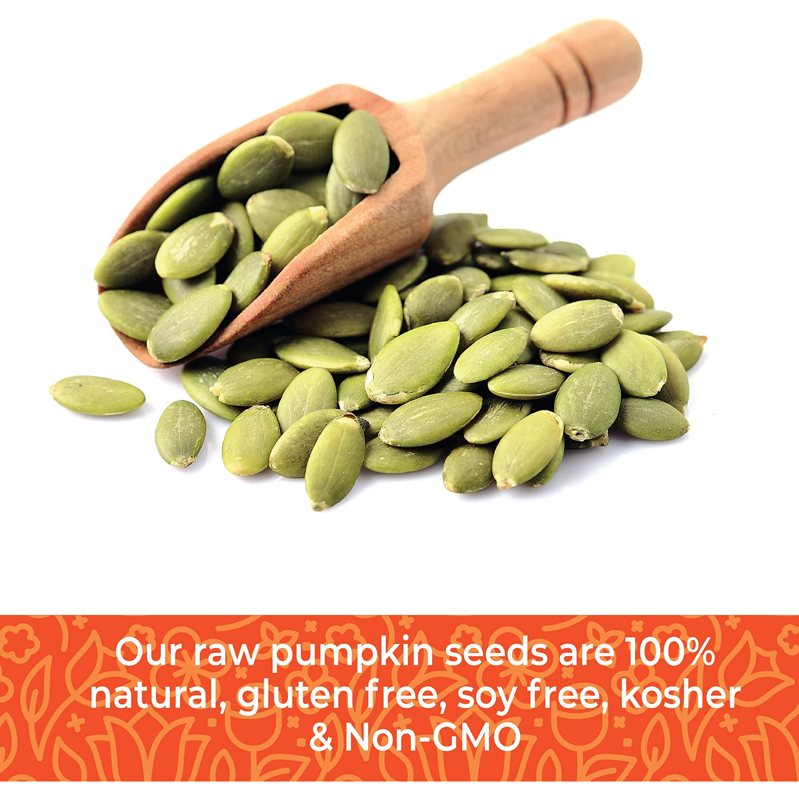 Pumpkin Seeds Raw Unsalted, 2 Lbs. Pepitas Raw Pumpkin Seeds Unsalted, Pumpkin Seed, Shelled Pumpkin Seeds, Unsalted Pumpkin Seeds. All Natural, Non-Gmo, Shelled Raw Pepitas Pumpkin Seeds 32Oz.