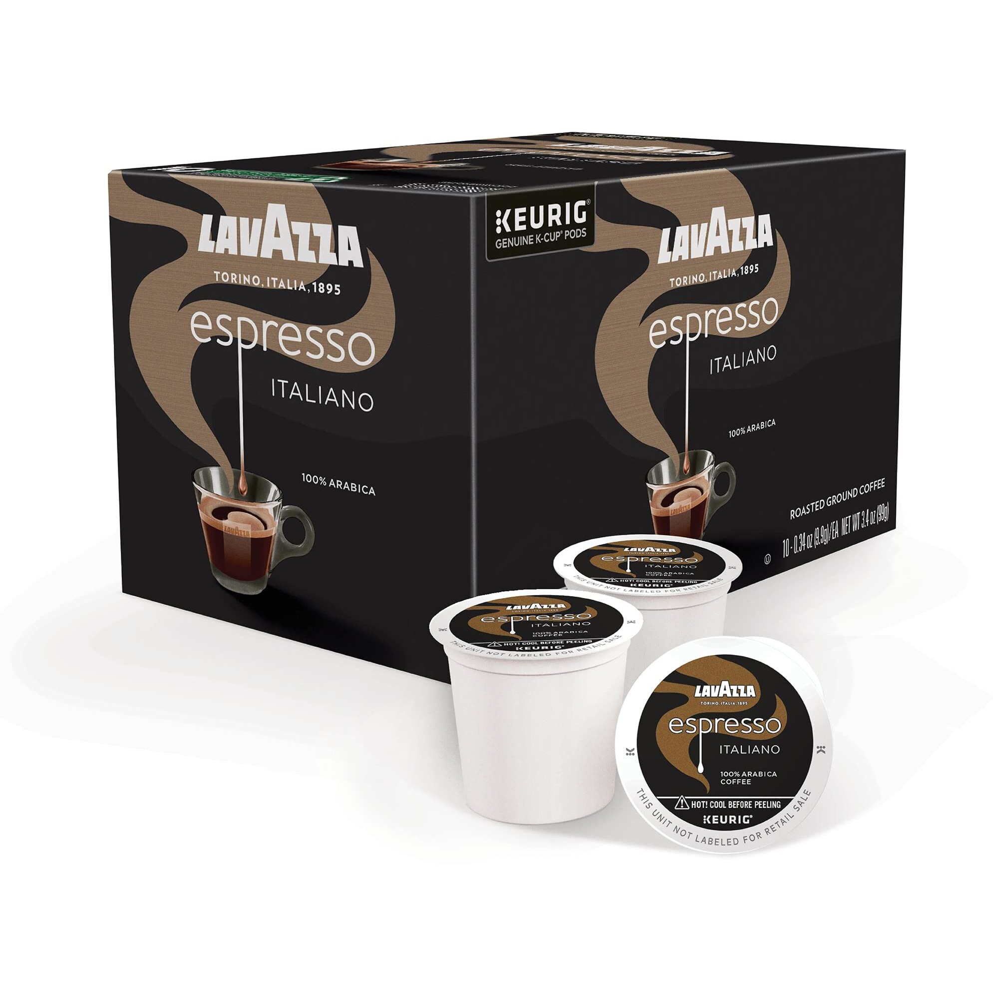 Lavazza Espresso Italiano Single-Serve Coffee K-Cups For Keurig Brewer, Medium Roast, 100% Arabica, Value Pack, 10 Count (Pack Of 6) (Packaging May Vary)