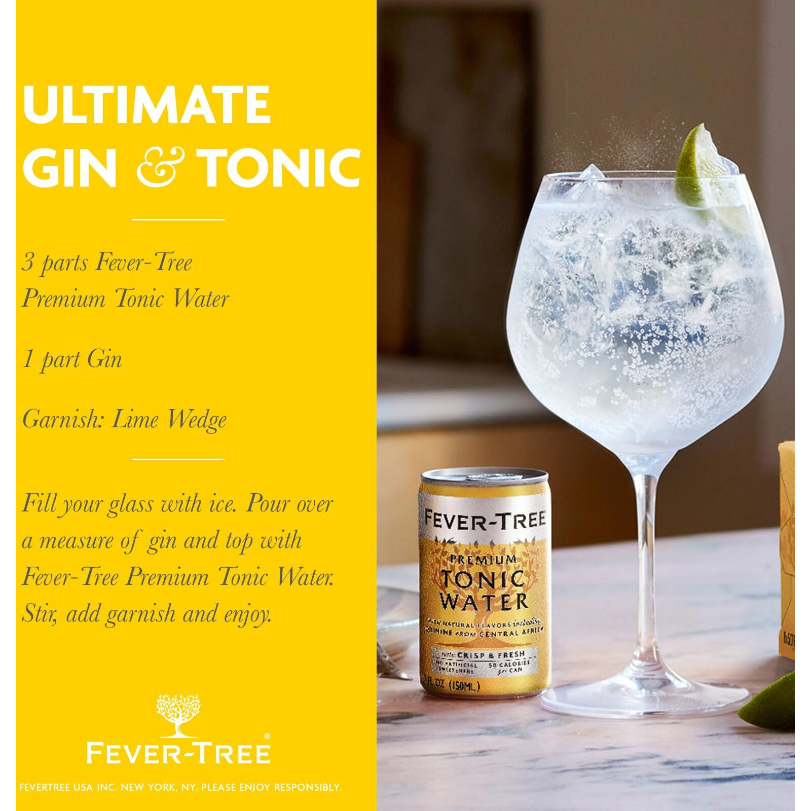 Fever Tree Tonic Water - Premium Quality Mixer - Refreshing Beverage For Cocktails & Mocktails. Naturally Sourced Ingredients, No Artificial Sweeteners Or Colors - 150 Ml Cans - Pack Of 24