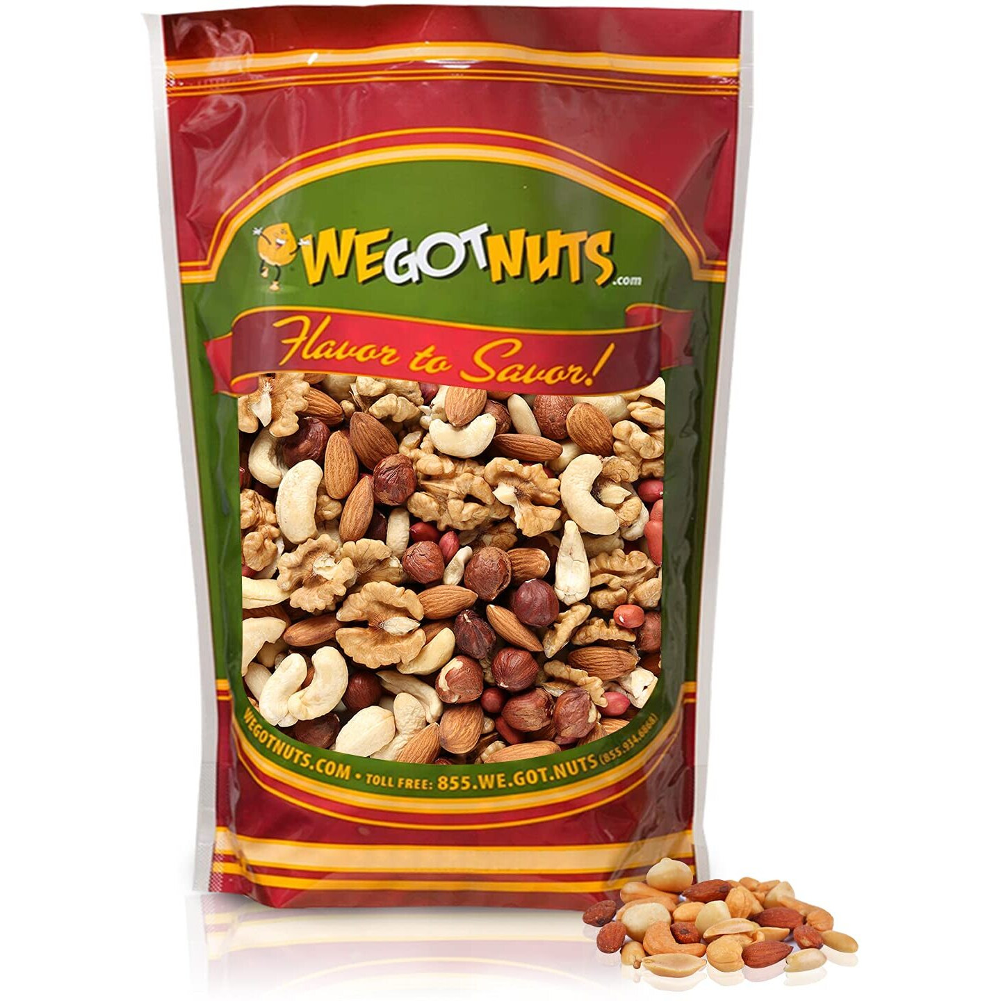 Raw Deluxe Unsalted Mixed Nuts- Premium Quality Kosher Mixed Nuts Snack By We Got Nuts- Natural Rich Flavor Cashews, Walnuts, Almonds, Pecans, Macadamia Nuts & More- Packed In A Resealable Bag- 3 Lbs