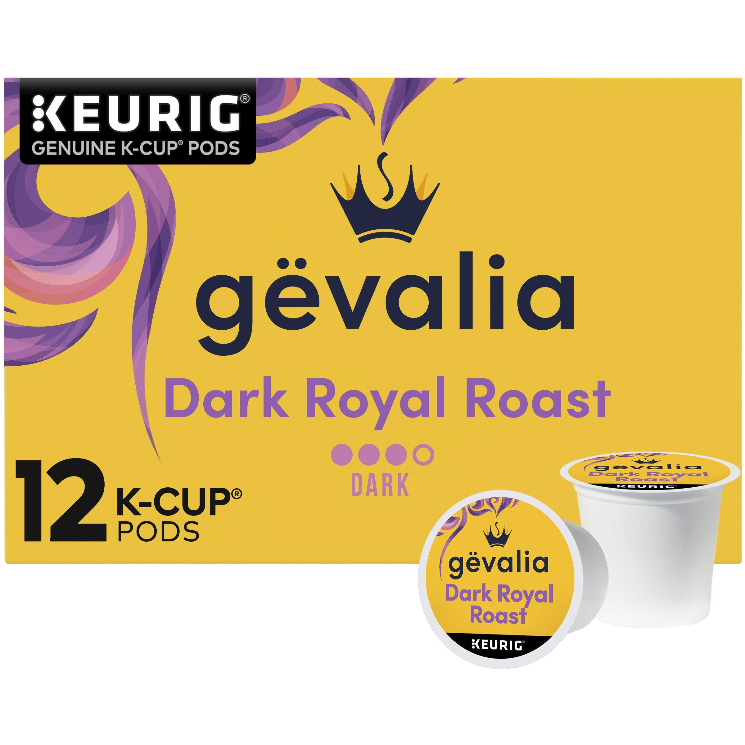 Gevalia Dark Royal Roast K-Cup Coffee Pods (72 Pods (6 Boxes Of 12))