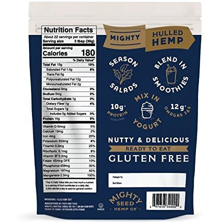 Mighty Seed Hemp Hulled Seeds, 24 Ounce