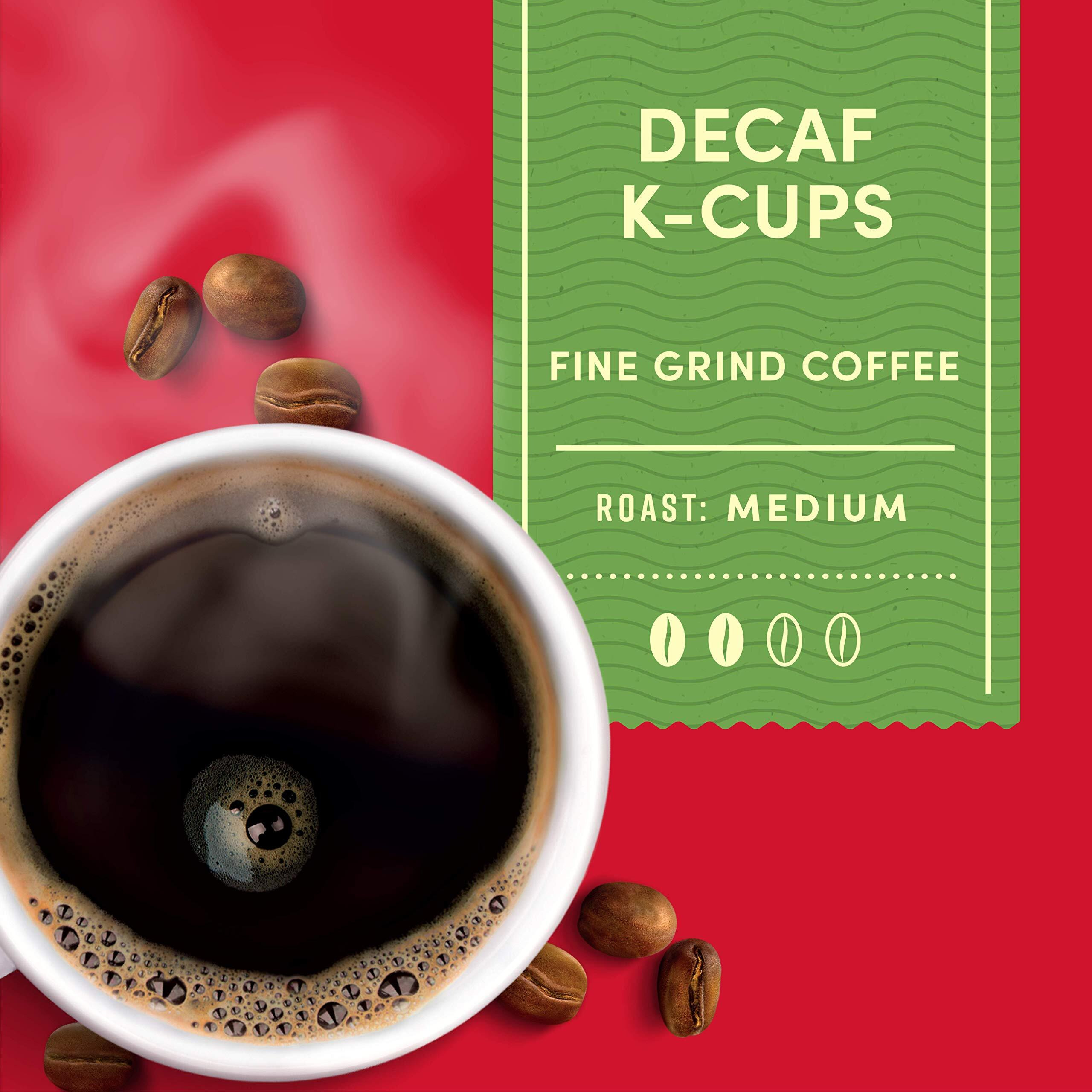 Tim Hortons Decaf, Medium Roast Coffee, Single-Serve K-Cup Pods Compatible With Keurig Brewers, 12 Count (Pack Of 6), Red