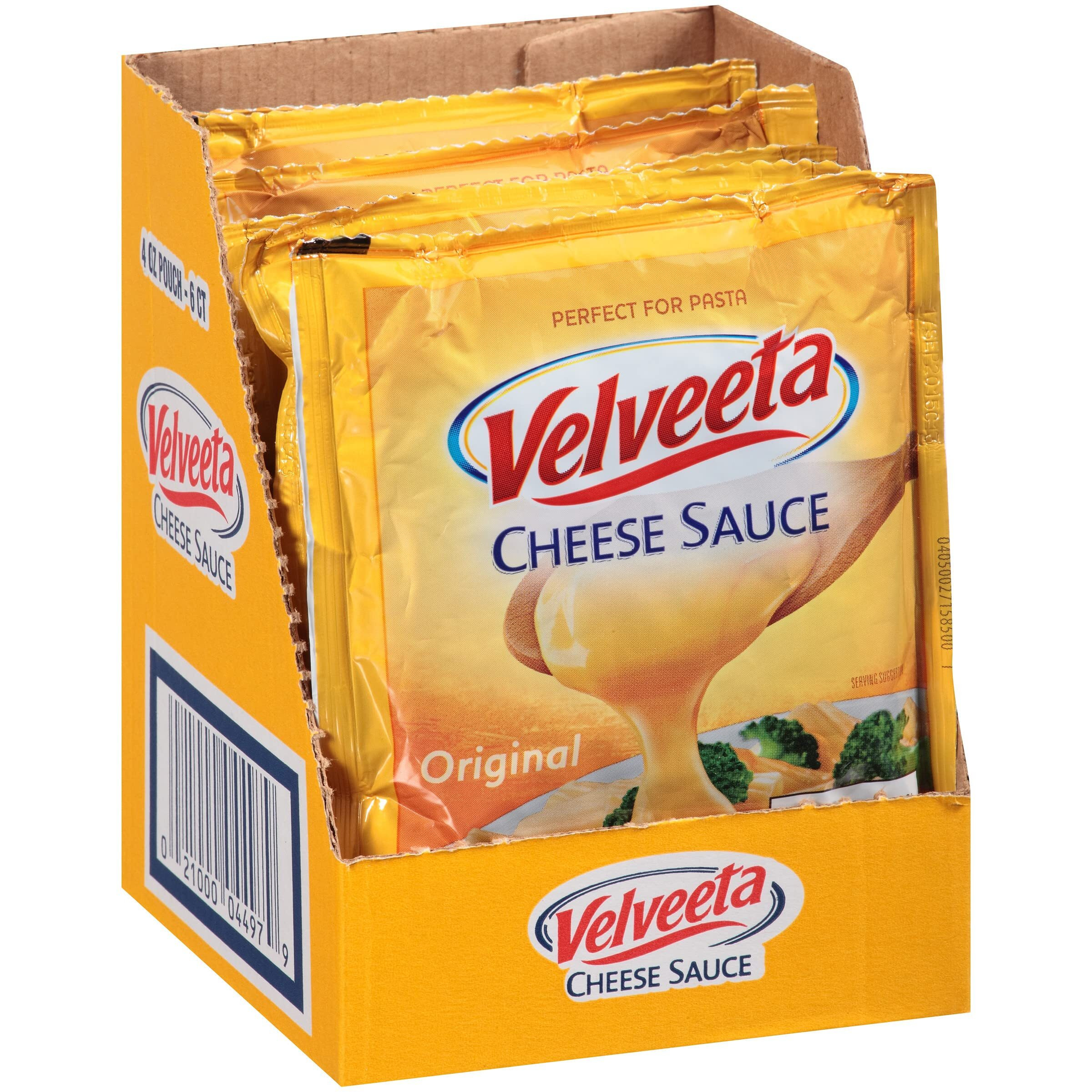 Velveeta Original Cheese Sauce Pouches, 24 Ct Pack, 4 Boxes Of 6 Pouches