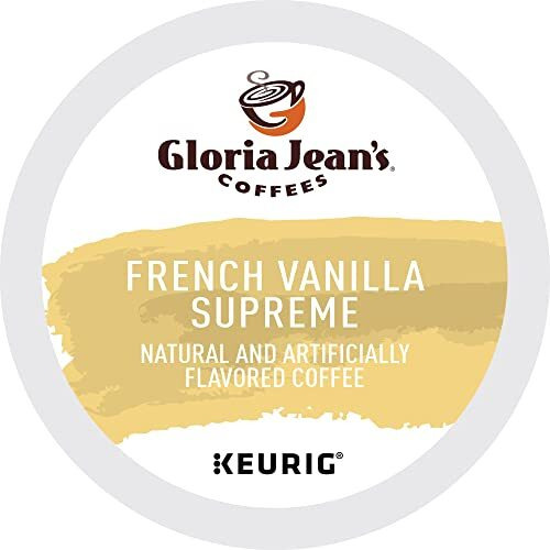 Gloria Jean's French Vanilla Supreme Keurig Single-Serve K-Cup Pods, Light Roast Coffee, 96 Count