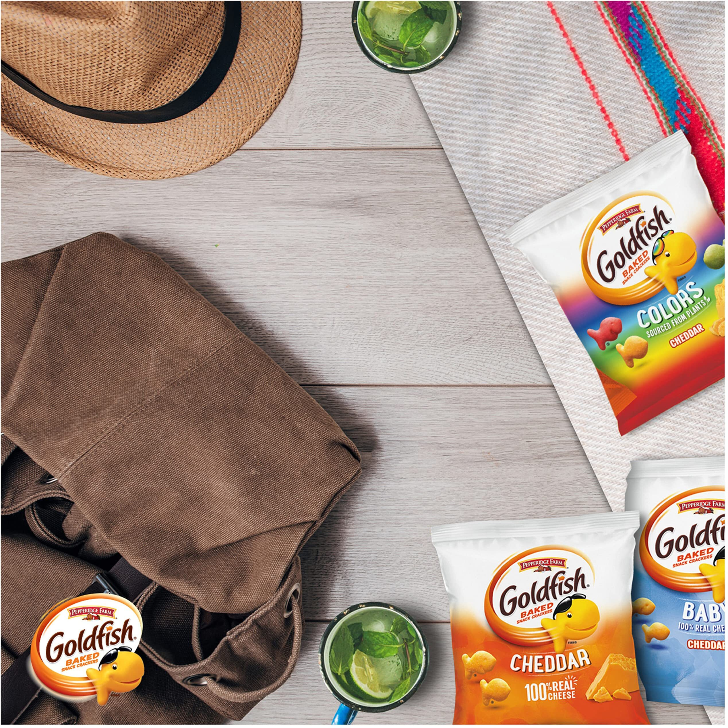 Goldfish Family Faves Crackers, Cheddar, Colors And Baby Crackers Snack Packs, 20-Ct Variety Pack