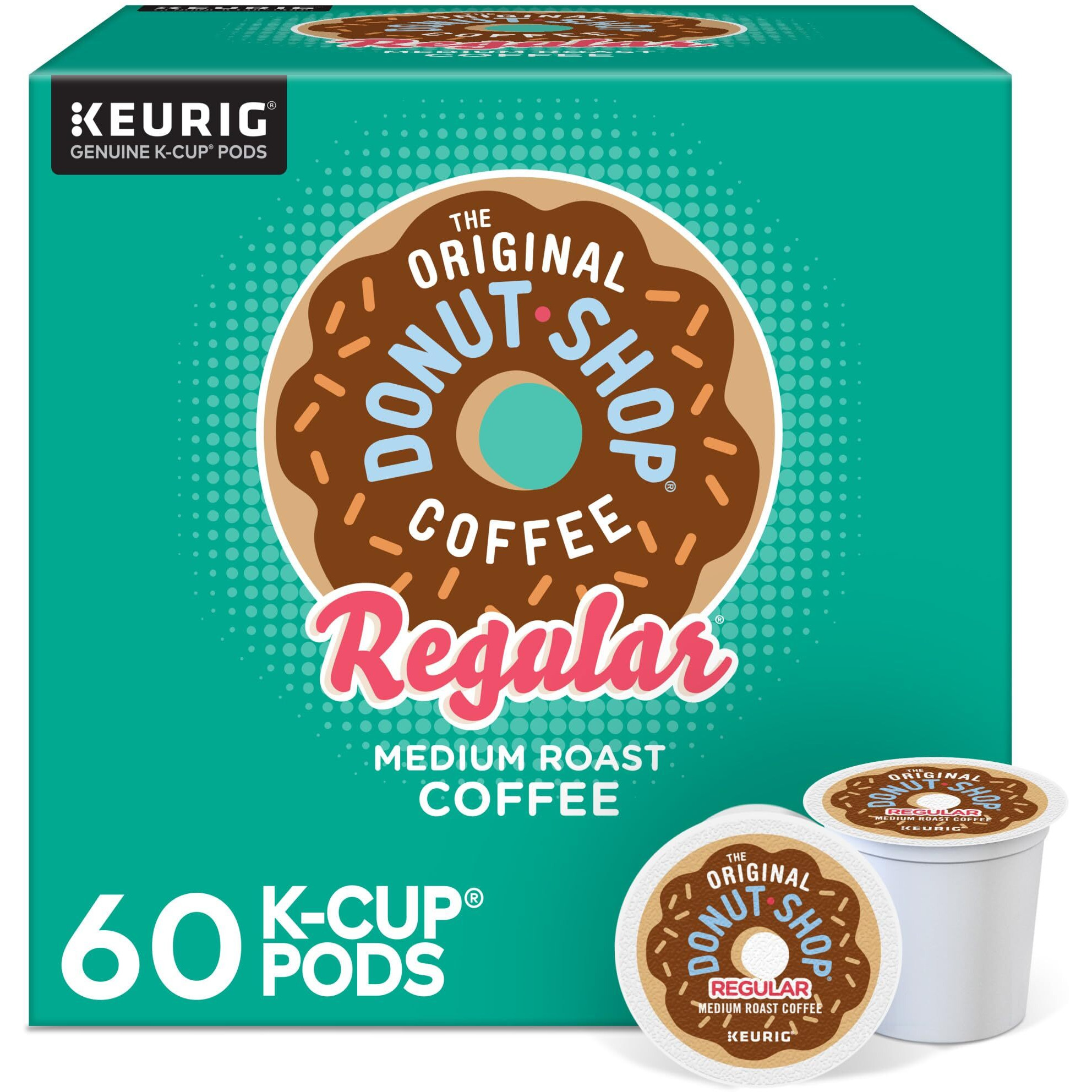 The Original Donut Shop Regular, Keurig Single Serve K-Cup Pods, Medium Roast Coffee, 60 Count, (6 Packs Of 10)