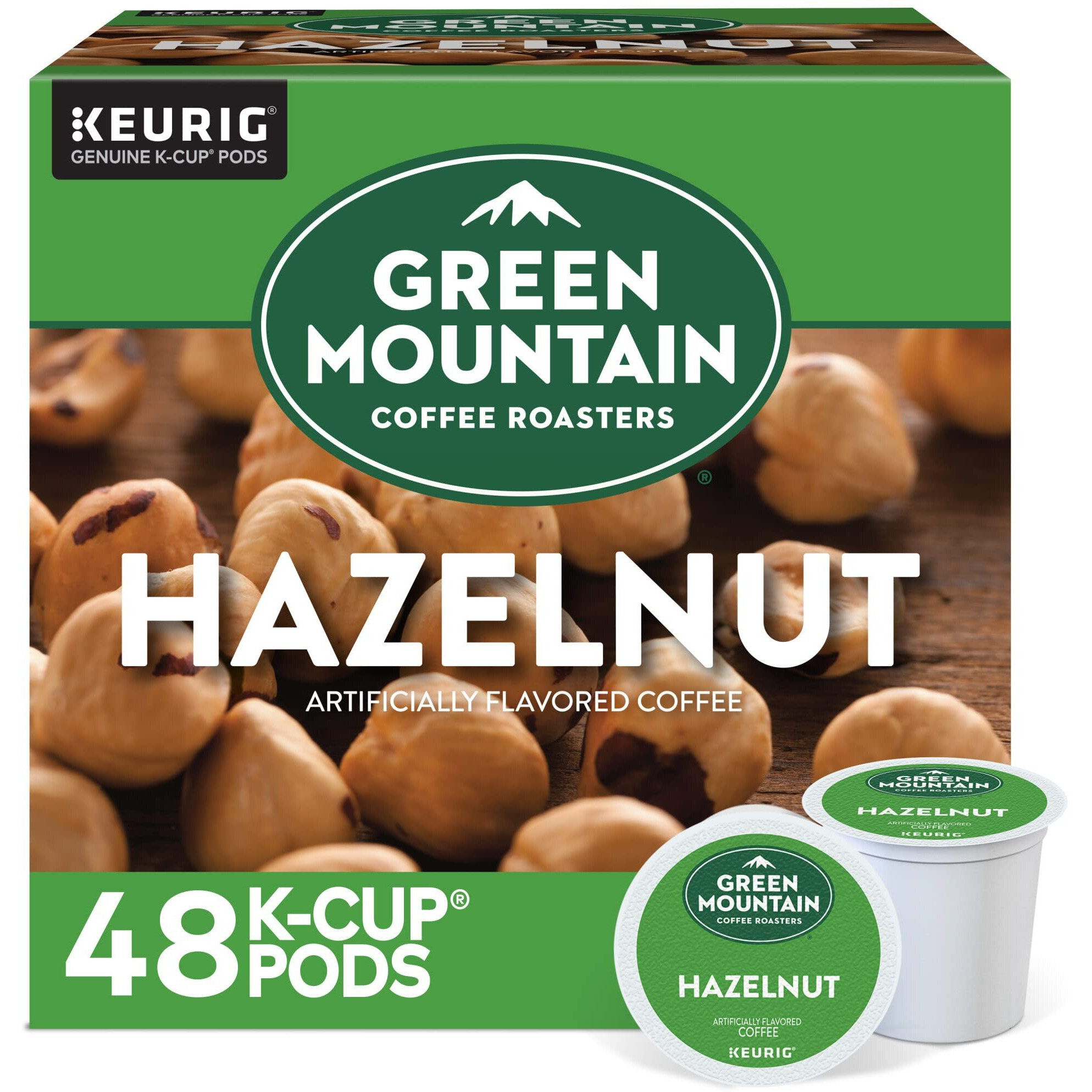 Green Mountain Coffee Roasters Hazelnut Coffee, Keurig Single Serve K-Cup Pods, Light Roast, 48 Count