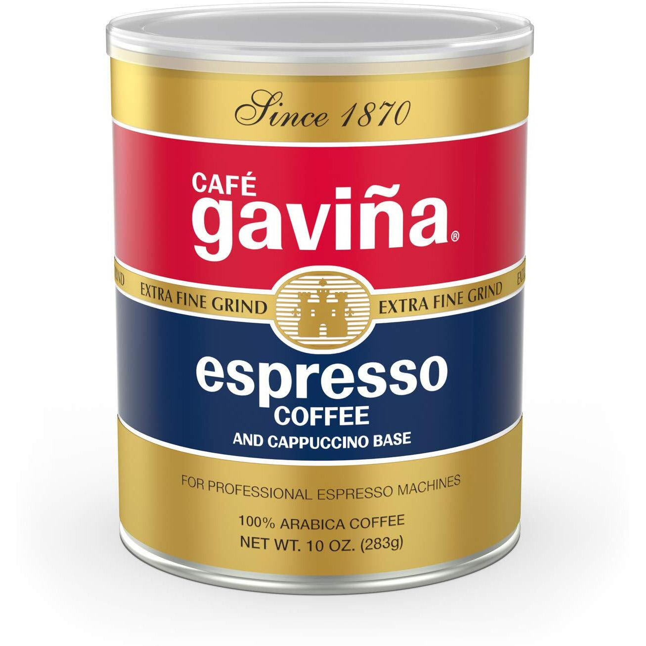 Caf   Gavia Espresso Roast Extra Fine Ground Coffee, 100% Arabica, 10 Oz Can