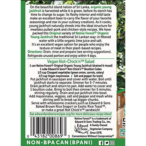 Native Forest Organic Young Jackfruit - Great Meatless Alternative, Plant Based Meat, Non-Gmo Project Verified, Usda Organic - Original, 14 Oz (Pack Of 6)
