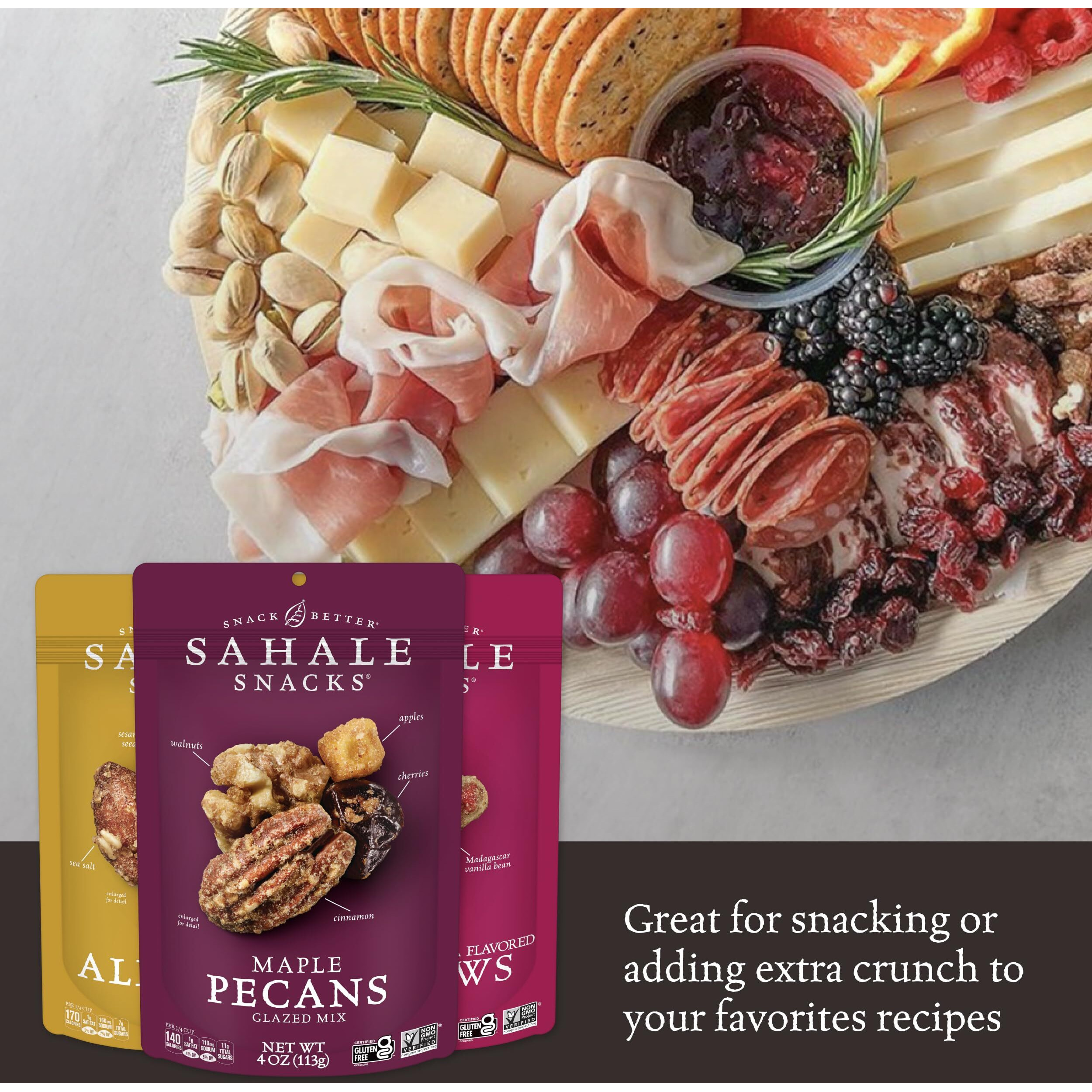 Sahale Snacks Glazed Nut Mix Variety Pack, 4 Ounces (Pack Of 6)