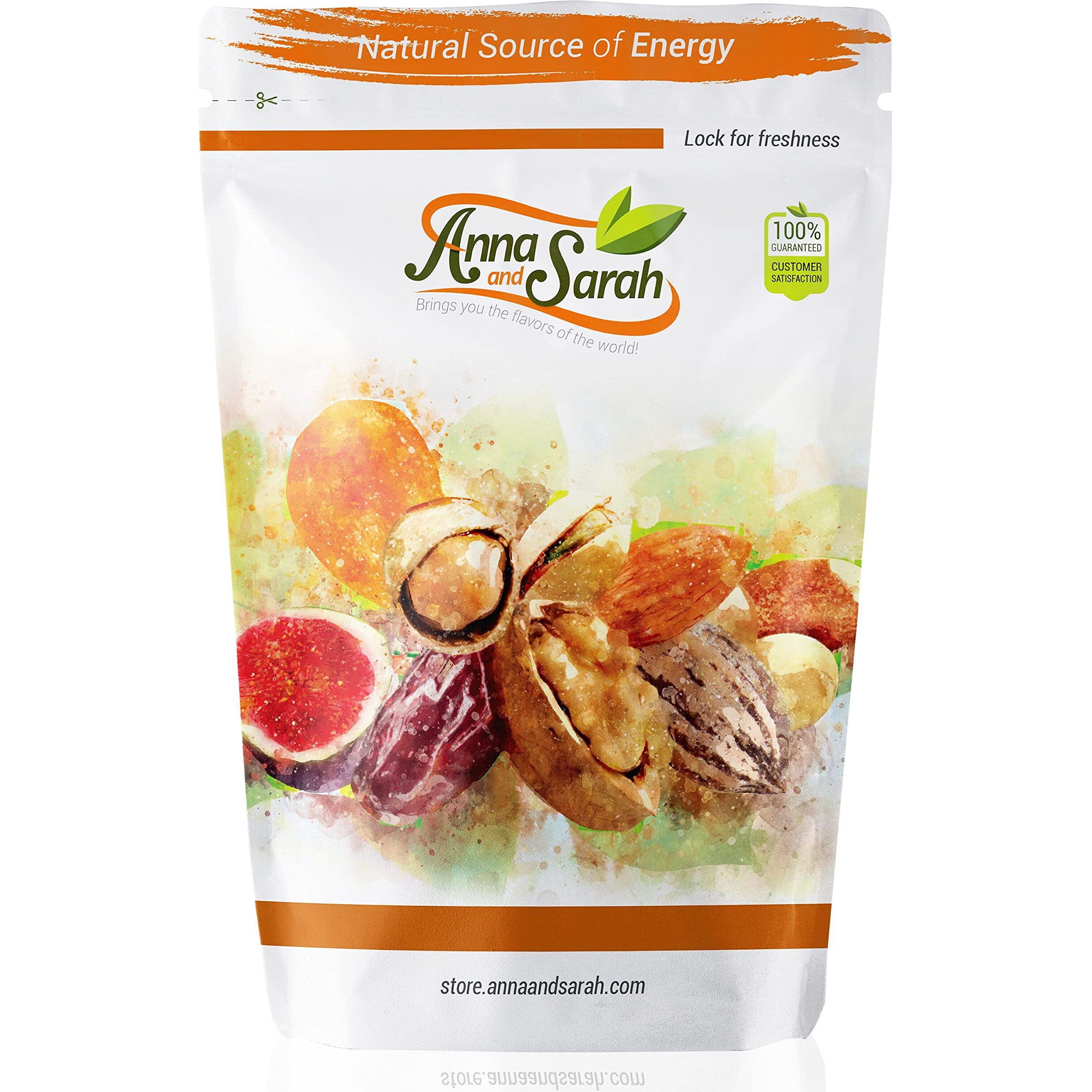 Anna And Sarah Premium Mixed Nuts In Shell, 4 Pound Bag, California Jumbo Chandler Walnuts, Georgia Extra Large Pecans, California Almonds, Large Oregon Hazelnuts In Resealable Bag, 4 Lbs