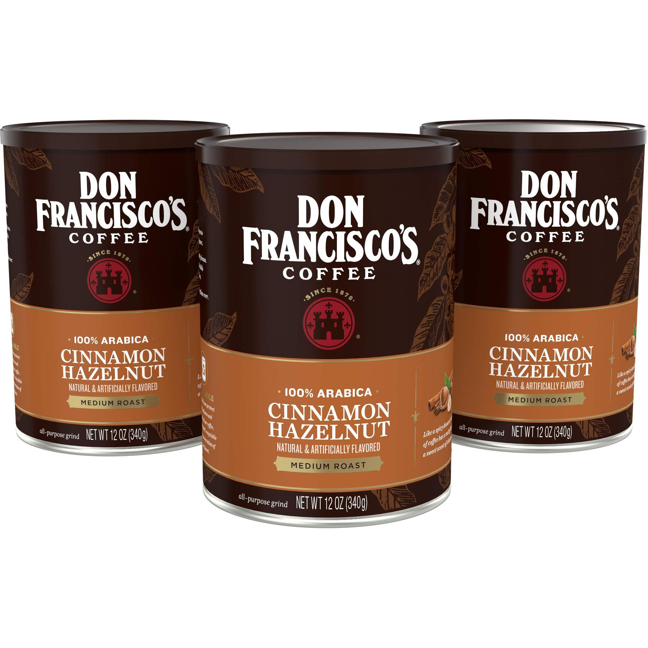 Don Francisco's Cinnamon Hazelnut Flavored Ground Coffee (3 X 12 Oz Cans)