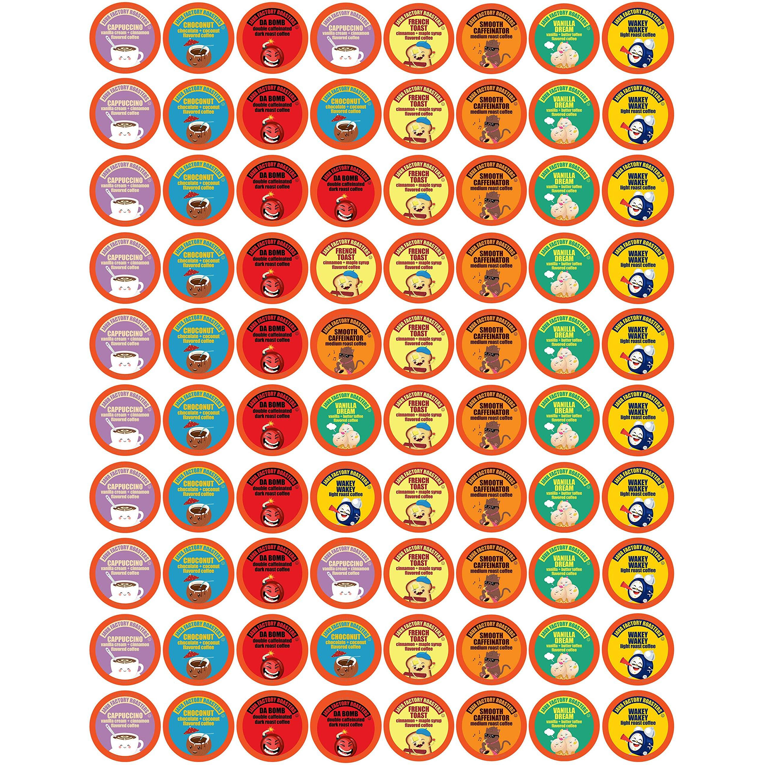 Java Factory Coffee Pods Compatible With K Cup Brewers Including 2.0, Assorted Variety Pack, 80 Count