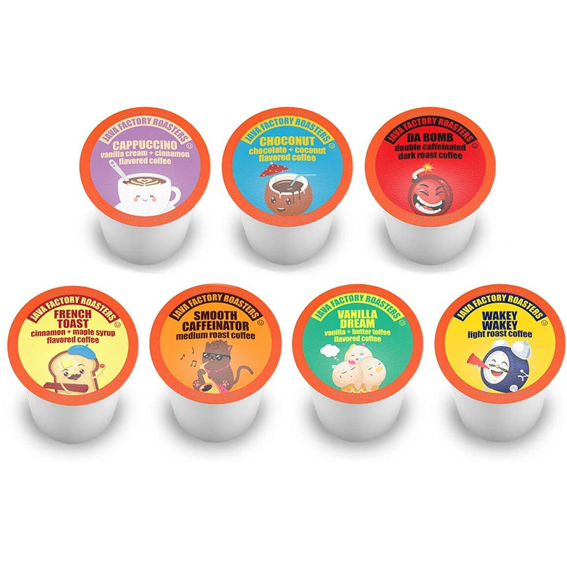 Java Factory Coffee Pods Compatible With K Cup Brewers Including 2.0, Assorted Variety Pack, 80 Count