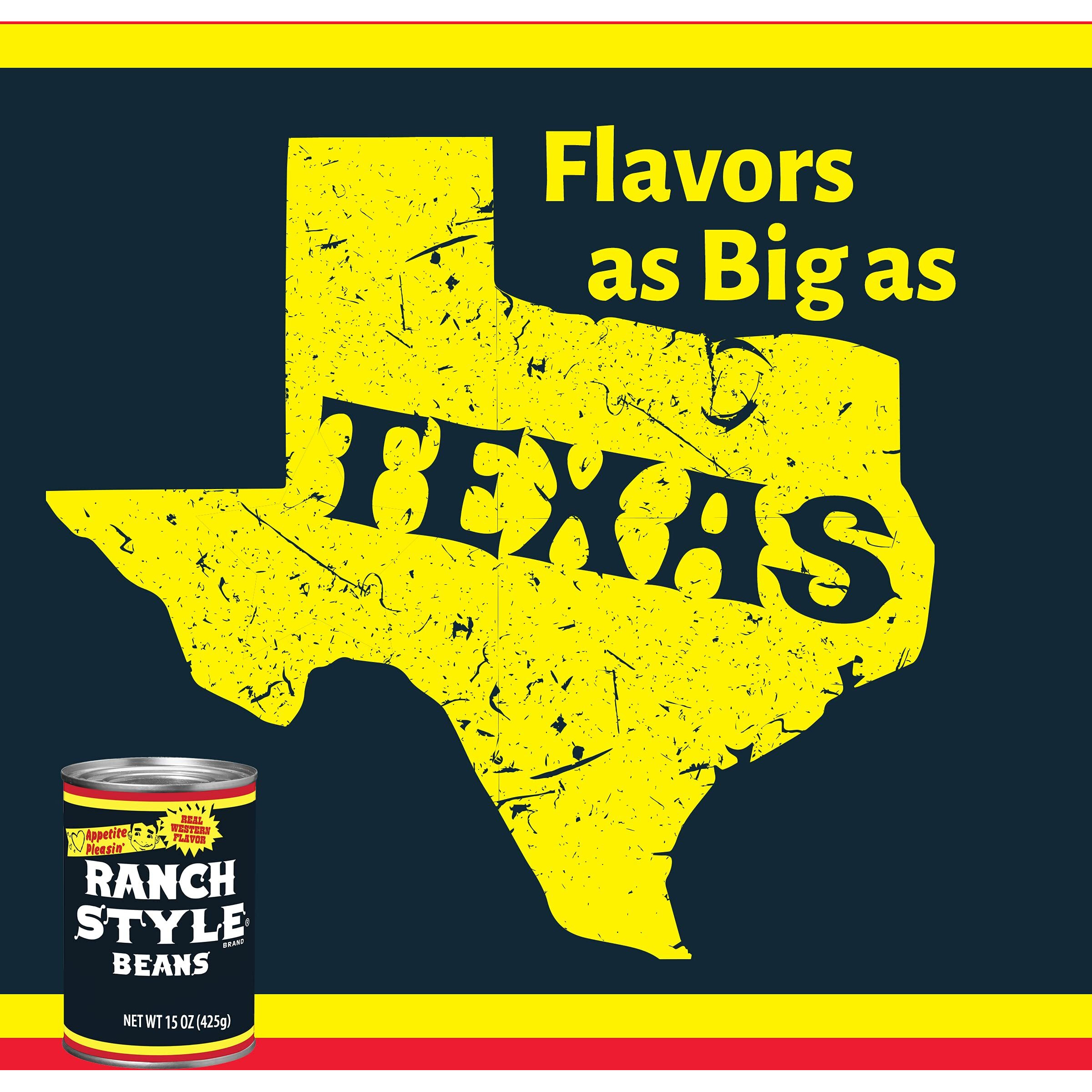Ranch Style Canned Pinto Beans, Real Western Flavor, 15 Oz. (Pack Of 12)