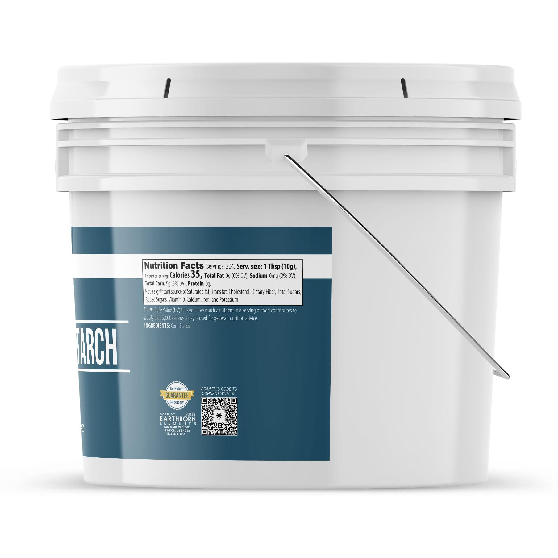 Earthborn Elements Corn Starch (1 Gallon), Thickener For Sauces, Soup, & Gravy