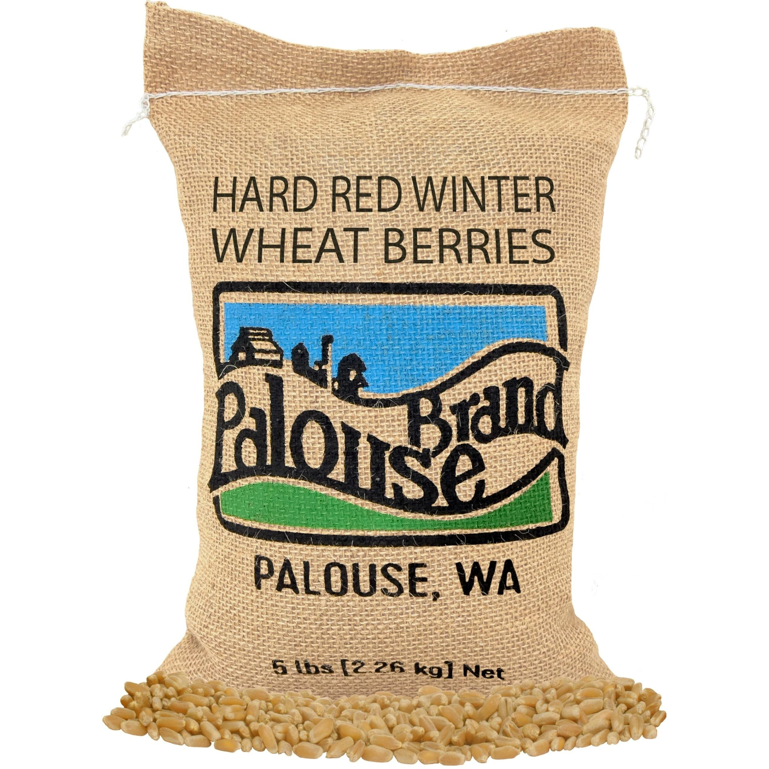 Hard Red Winter Wheat Berries | 5 Lbs | Family Farmed In Washington State | Non-Gmo Project Verified | 100% Non-Irradiated | Certified Kosher Parve | Field Traced | Burlap Bag