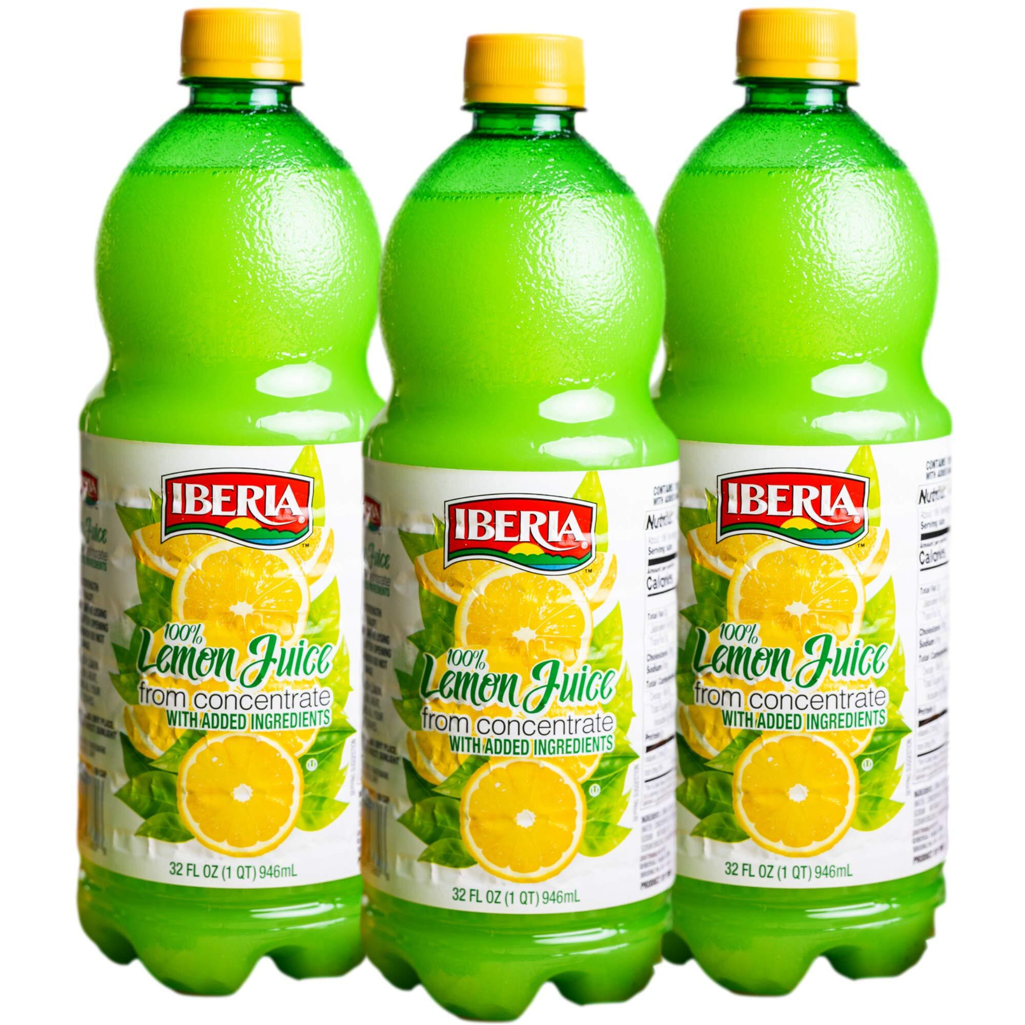 Iberia 100% Lemon Juice, 32 Ounce (Pack Of 3)