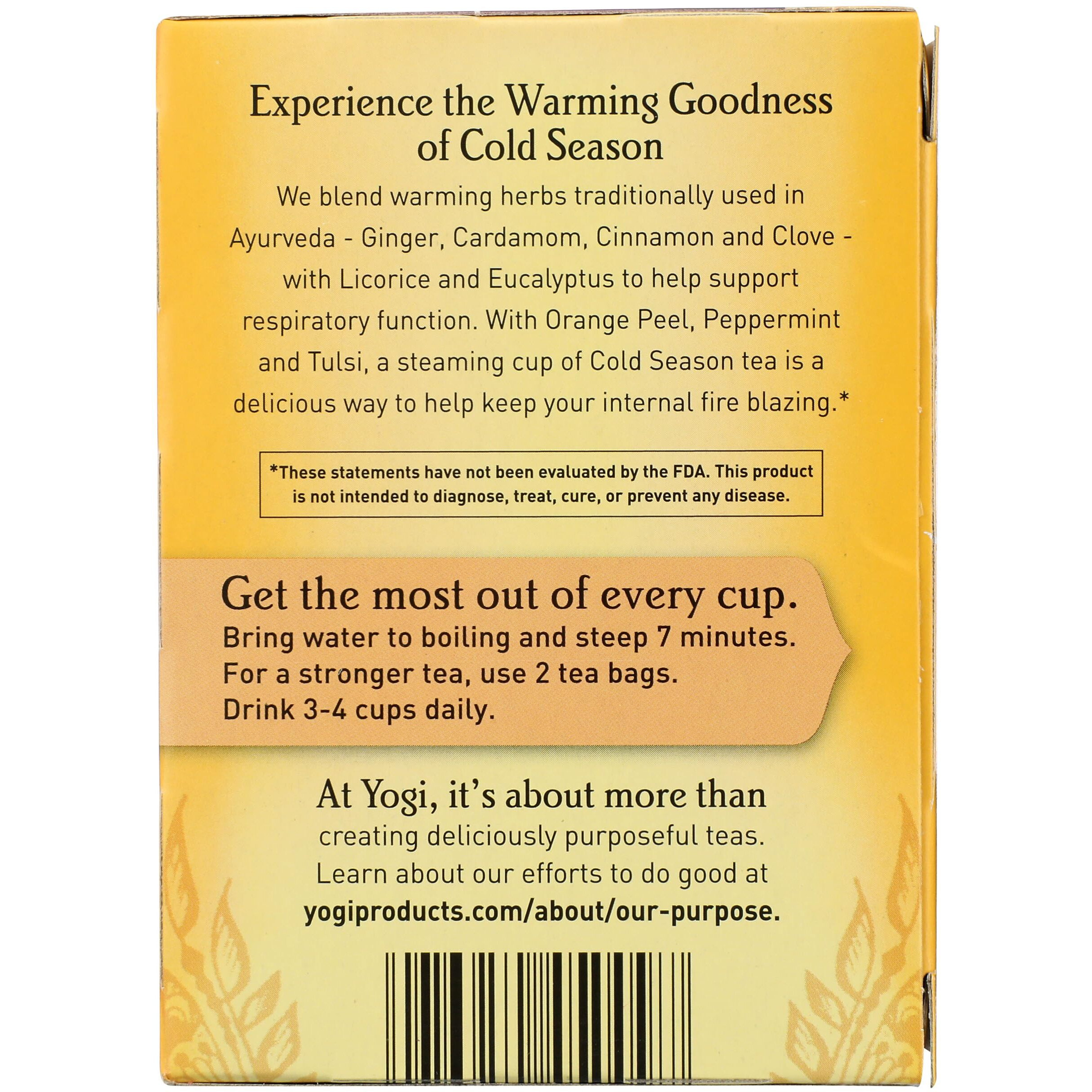 Yogi Tea, Cold Season, 16 Count