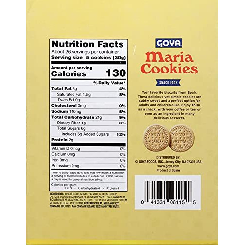Goya Foods Maria Cookies, 3.5 Ounce (Pack Of 8)