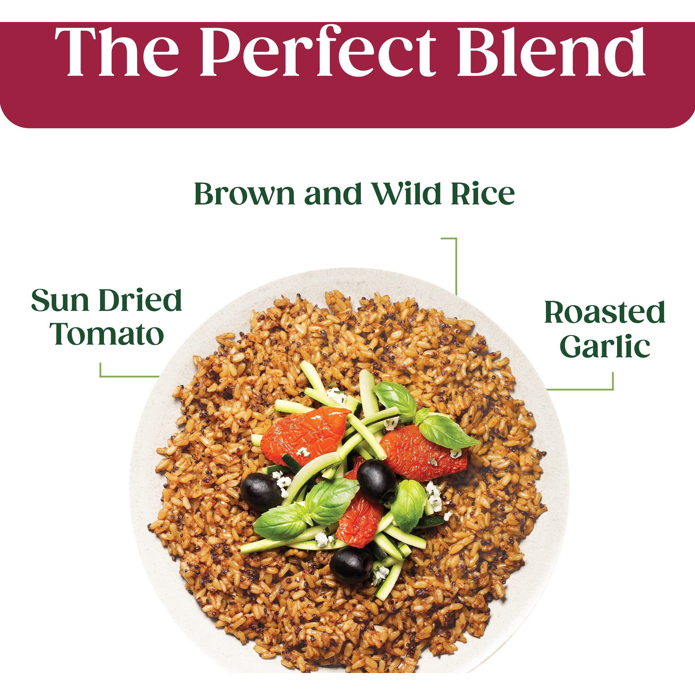 Seeds Of Change Organic Brown & Wild Rice With Tomato & Roasted Garlic, Good Source Of Fiber, No Artificial Ingredients Or Preservatives, Vegetarian Friendly, Usda Certified Organic, Non-Gmo, 8.5 Ounce (Pack Of 12)