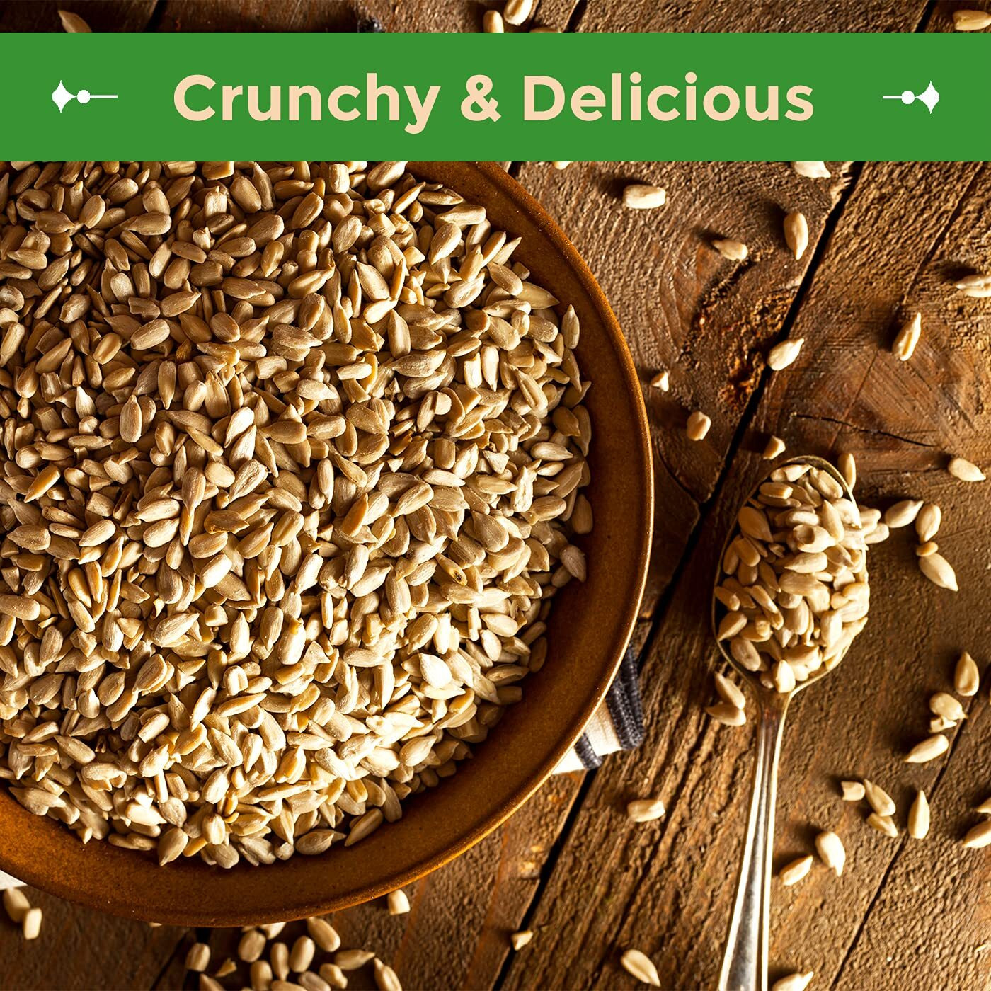 Sincerely Nuts Sunflower Seeds Roasted And Salted, Hulled | No Shell, Gluten-Free Snack, Vegan, And Kosher Certified, 1(Lb) Bag