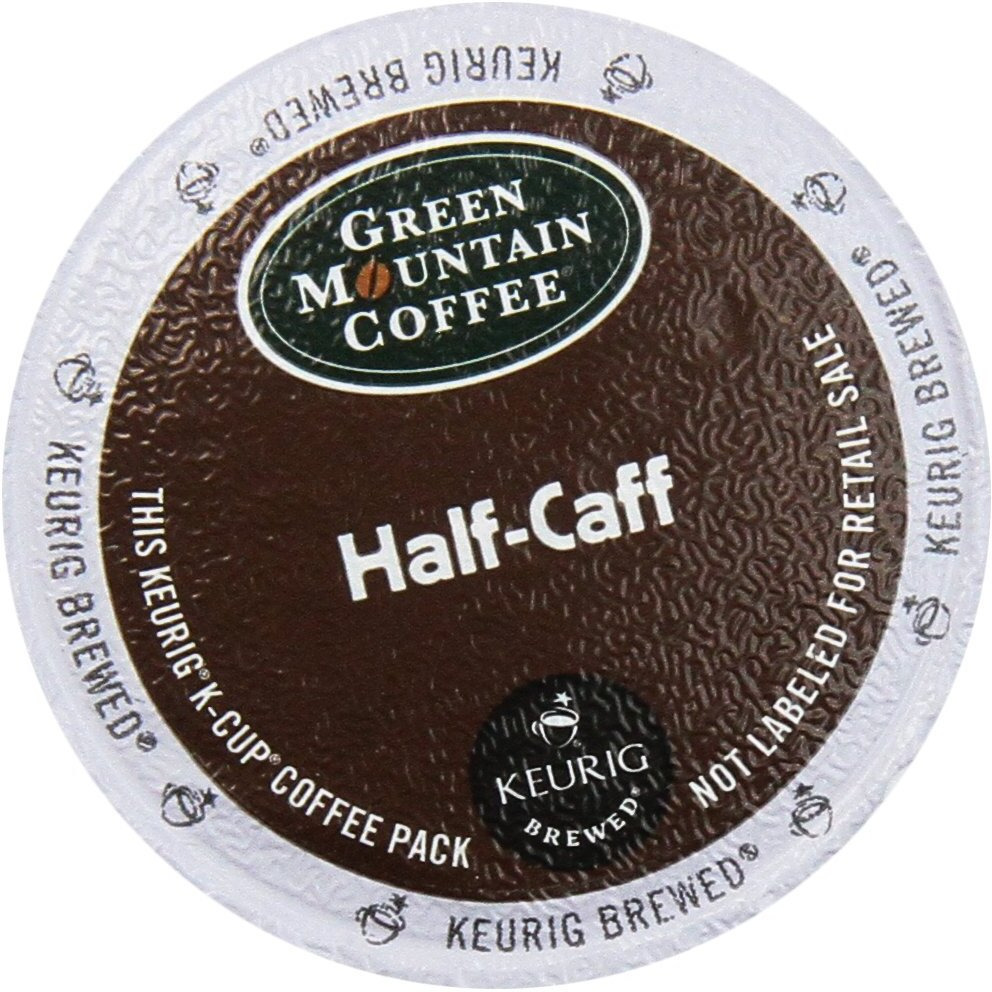 Green Mountain Coffee, Half-Caff, Single-Serve Keurig K-Cup Pods, Medium Roast Coffee, 48 Count (2 Boxes Of 24 Pods)