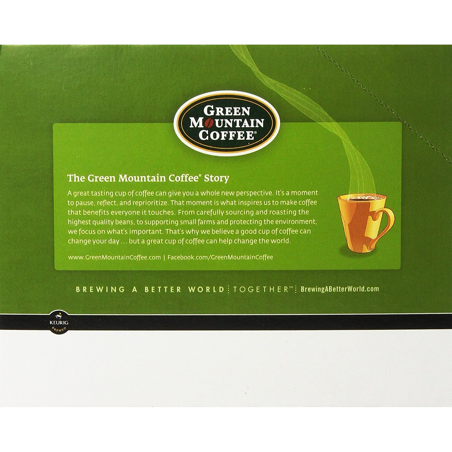 Green Mountain Coffee, Half-Caff, Single-Serve Keurig K-Cup Pods, Medium Roast Coffee, 48 Count (2 Boxes Of 24 Pods)