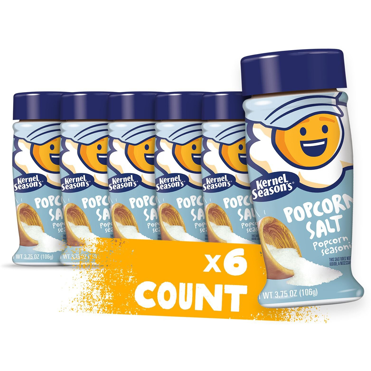 Kernel Seasons Popcorn Seasoning, Salt, 3.75 Ounce (Pack Of 6)