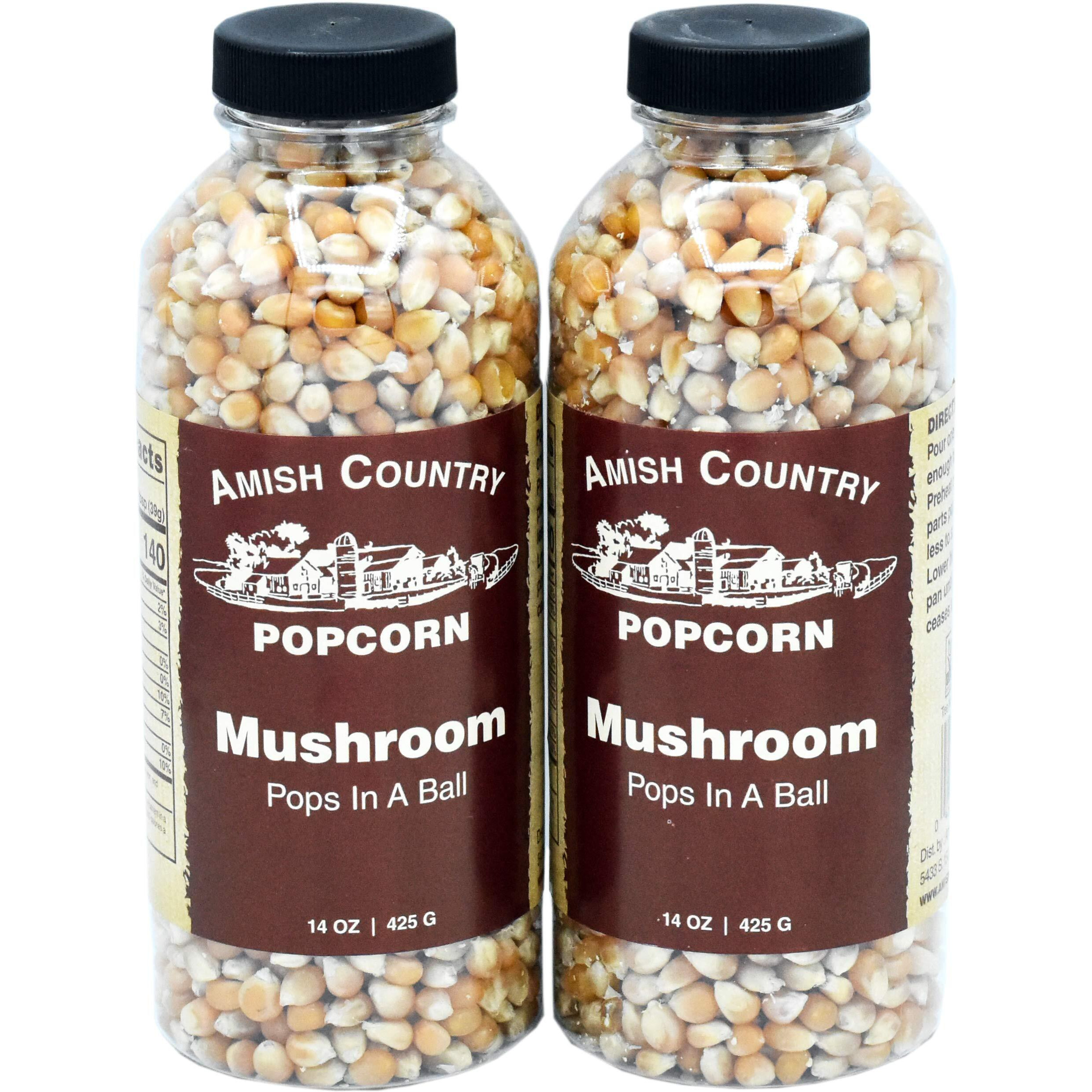 Amish Country Popcorn | 2-14 Oz Bottles | Mushroom Popcorn Kernels | Old Fashioned, Non-Gmo And Gluten Free (2-14 Oz Bottles)