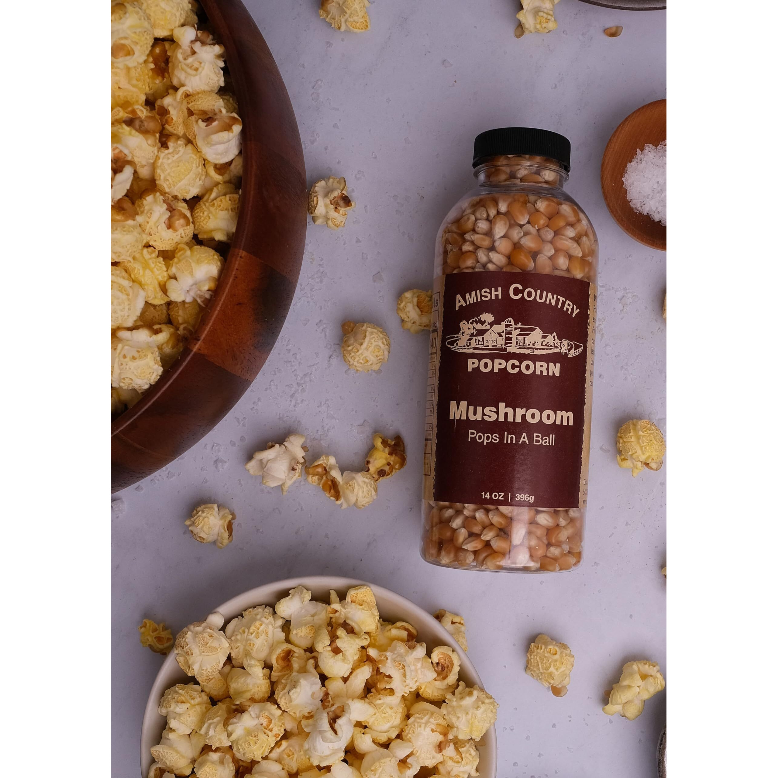 Amish Country Popcorn | 2-14 Oz Bottles | Mushroom Popcorn Kernels | Old Fashioned, Non-Gmo And Gluten Free (2-14 Oz Bottles)
