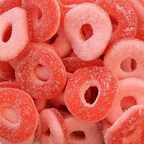 Kervan Candy Bebeto Watermelon Rings - Fruity, Soft, Sweet & Sour Gummy Candy Bulk For Kids, Gift Snacks And Parties - Watermelon Ring Gummies Big Party Size Bag (5 Lbs)