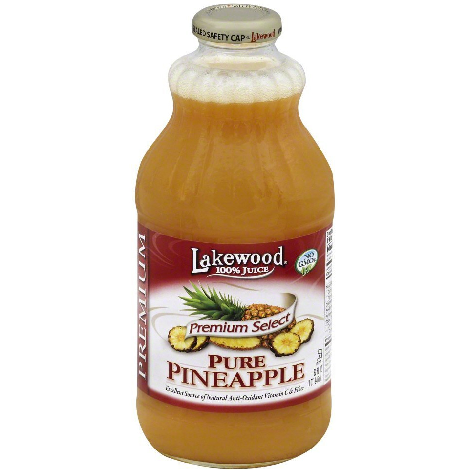 Lakewood Juice Pure Pineapple 32.0 Fo(Pack Of 6)