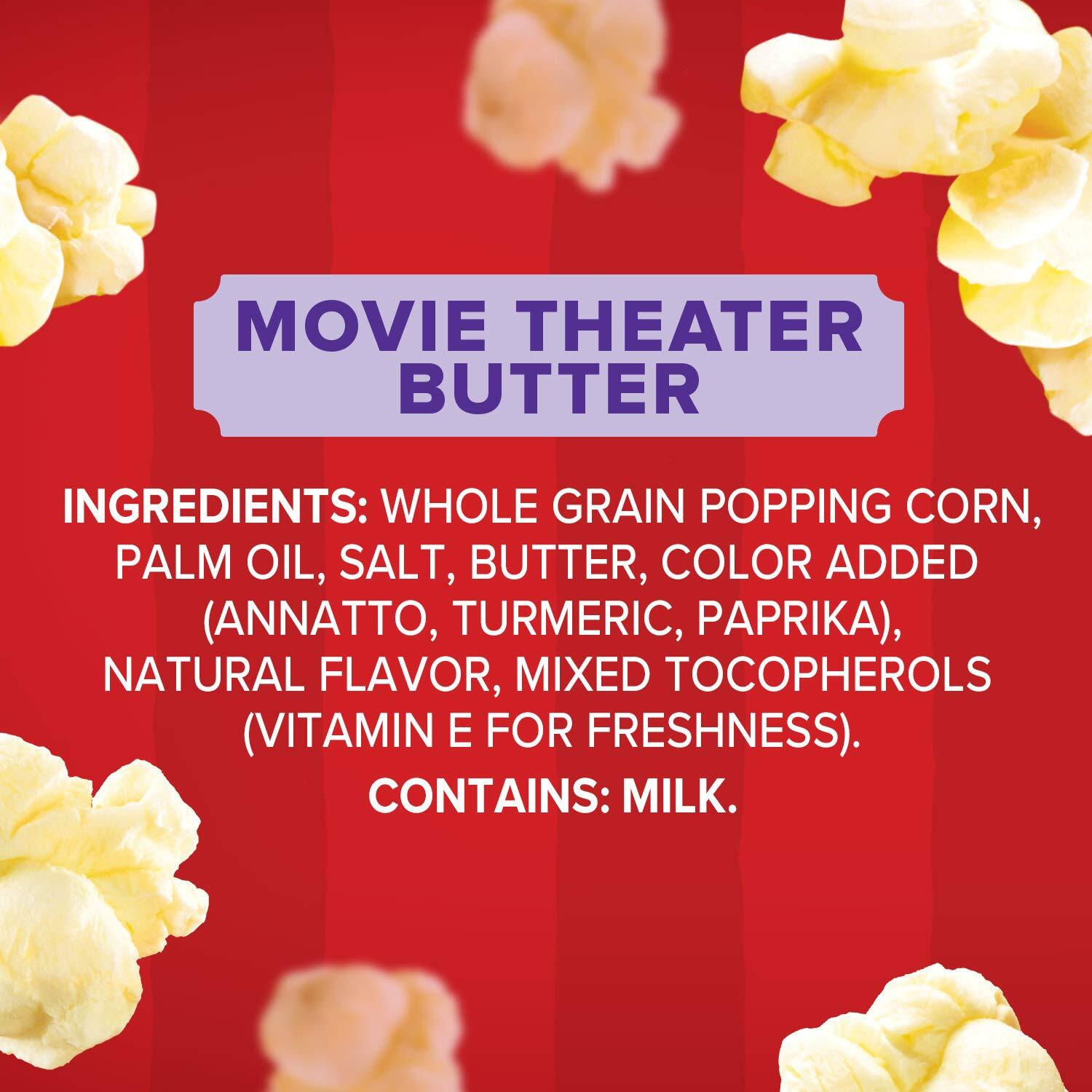 Orville Redenbachers Gourmet Popcorn Movie Theater Butter 12 Count. Mini Single
